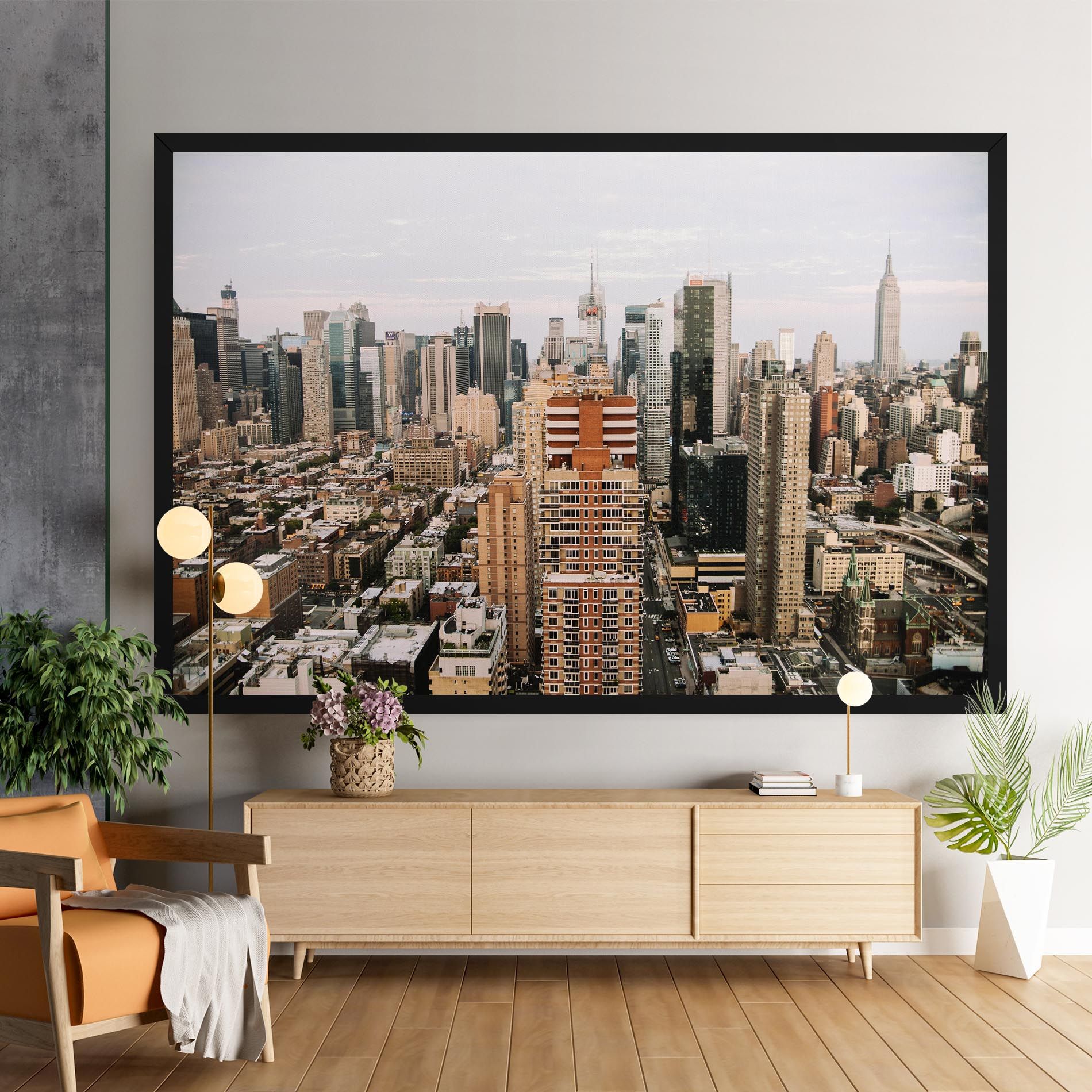 Cream Orange Building mockup 9