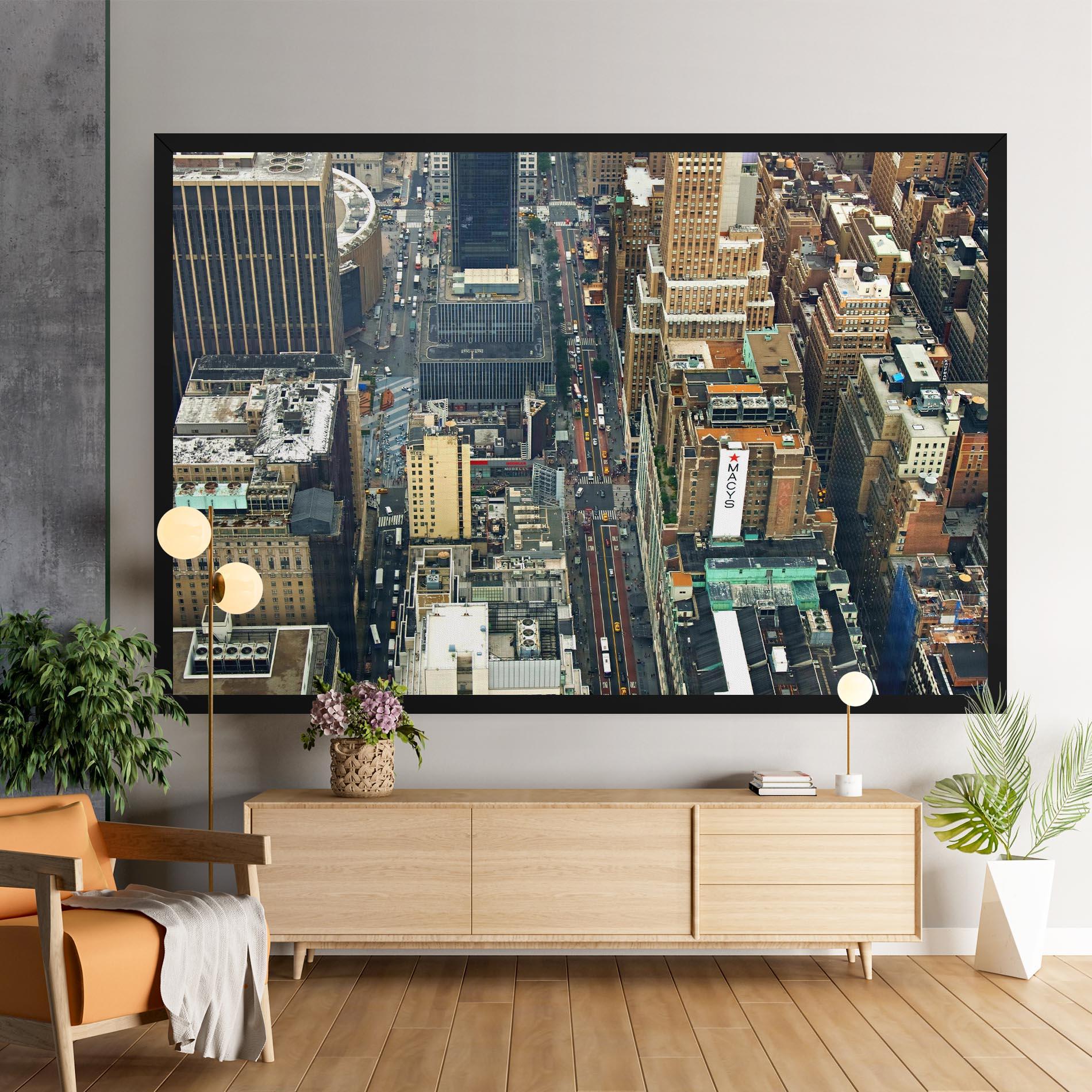 Vászonkép Cream Tall Building mockup 9