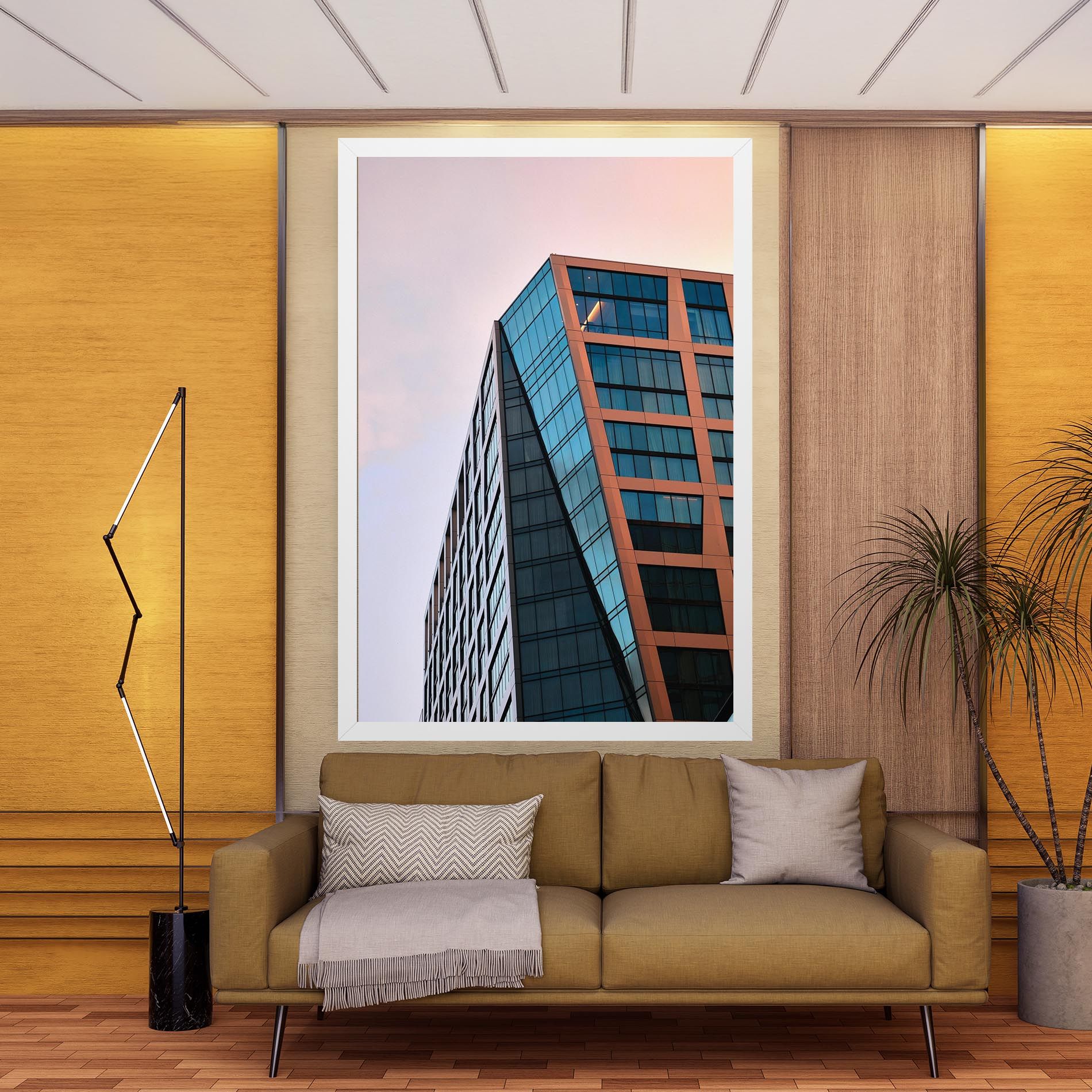 Blue Glass Building mockup 9