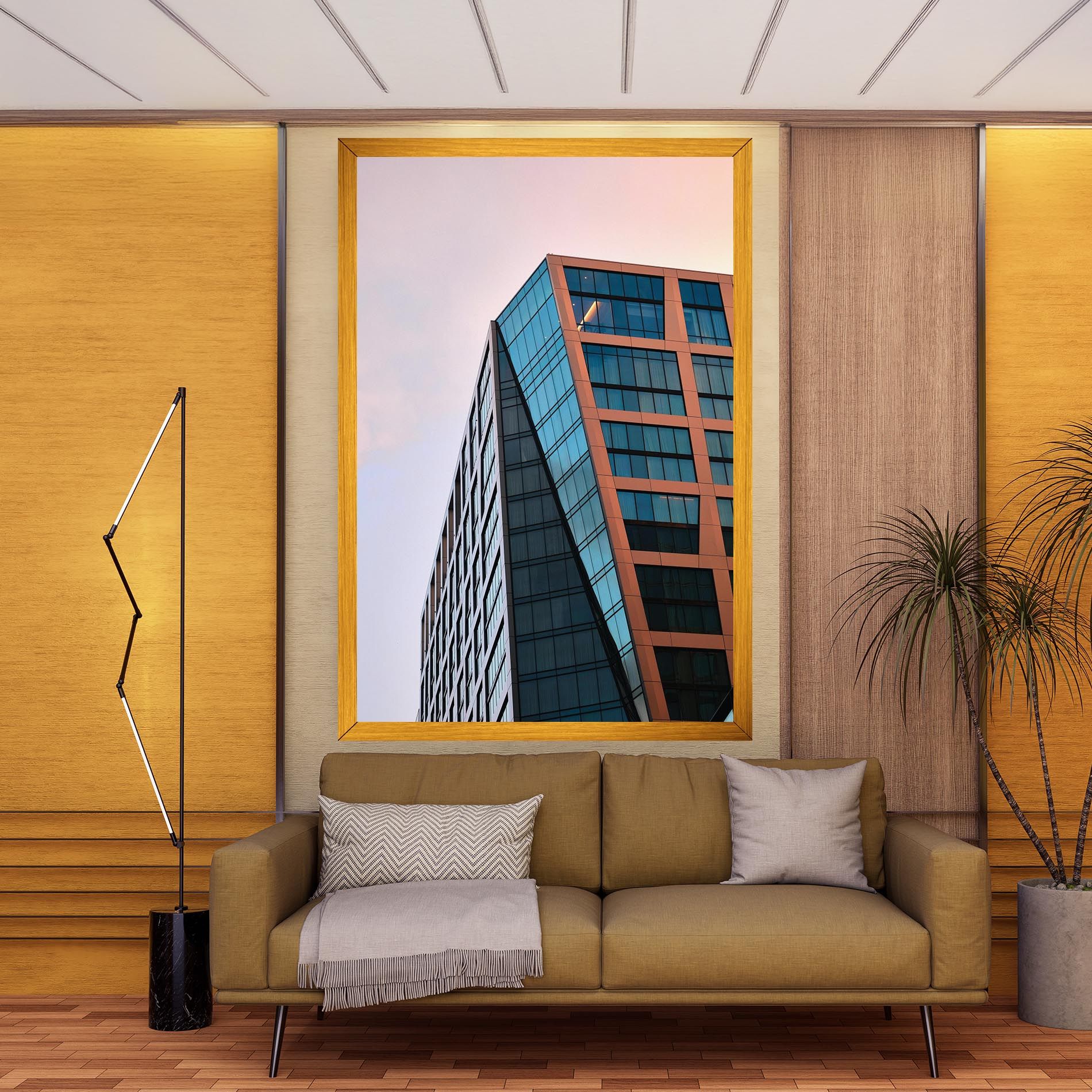 Blue Glass Building mockup 9