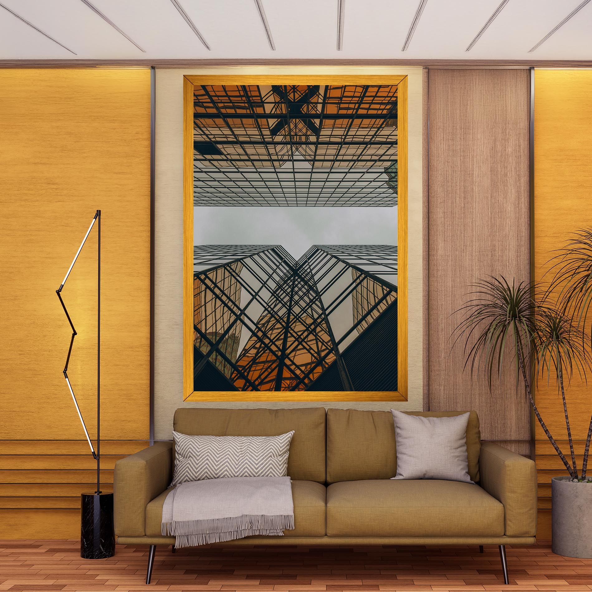 Orange Glass Building mockup 9