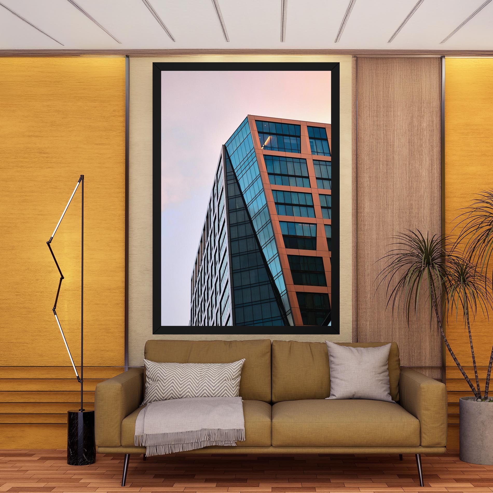 Blue Glass Building mockup 9