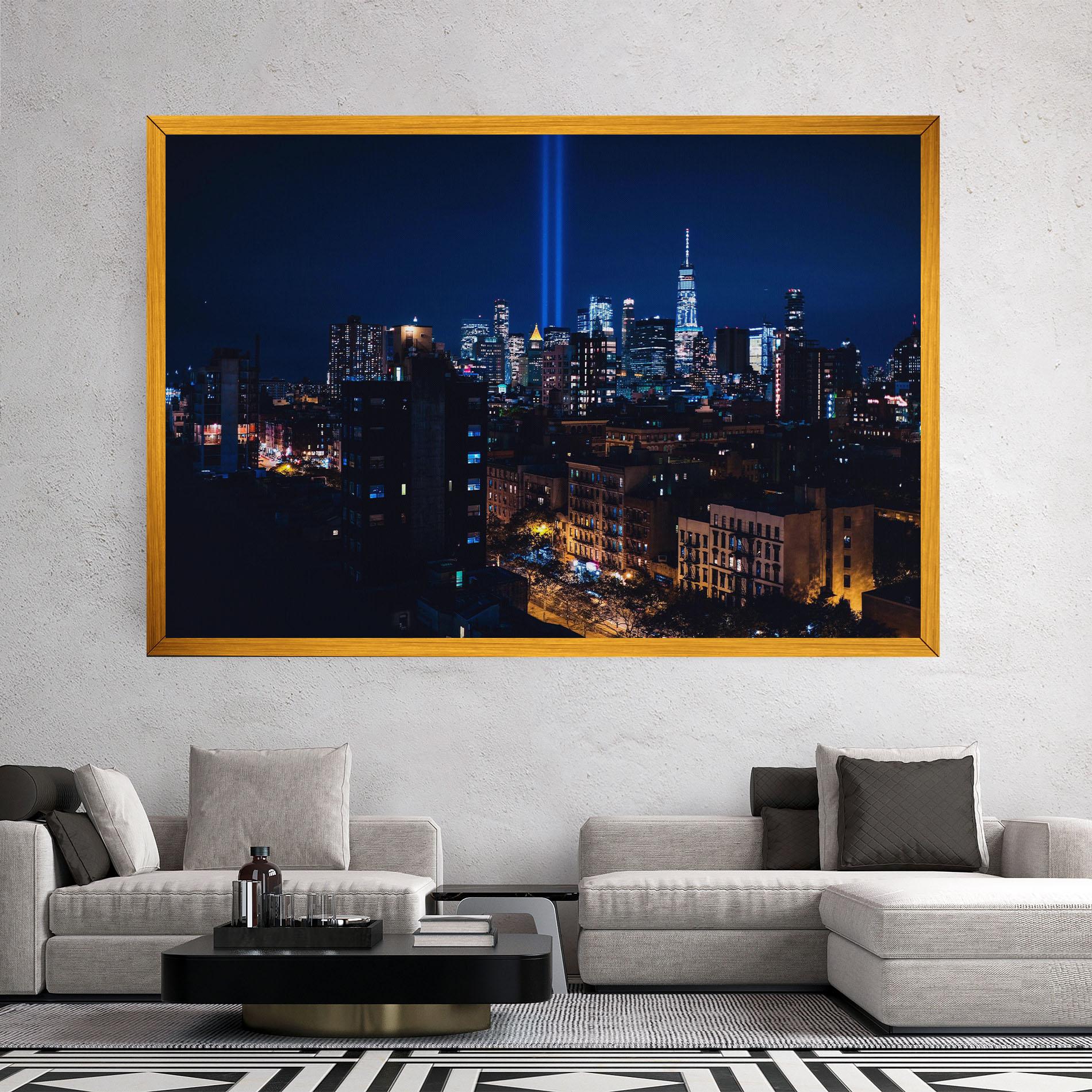 Vászonkép Blue Light City mockup 2