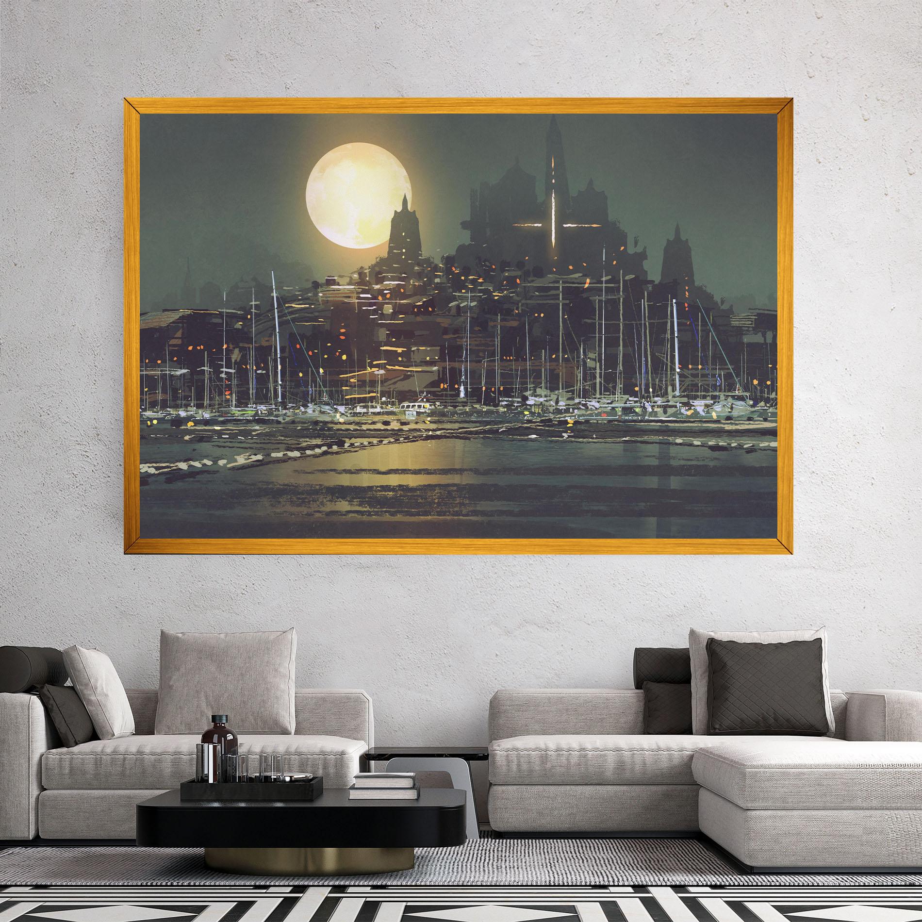 Vászonkép City Port mockup 2