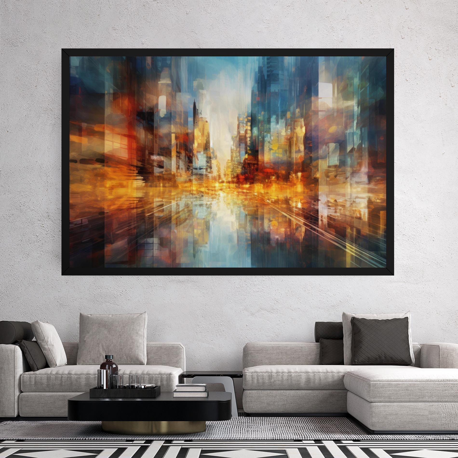 Vászonkép Orange Lights City mockup 2