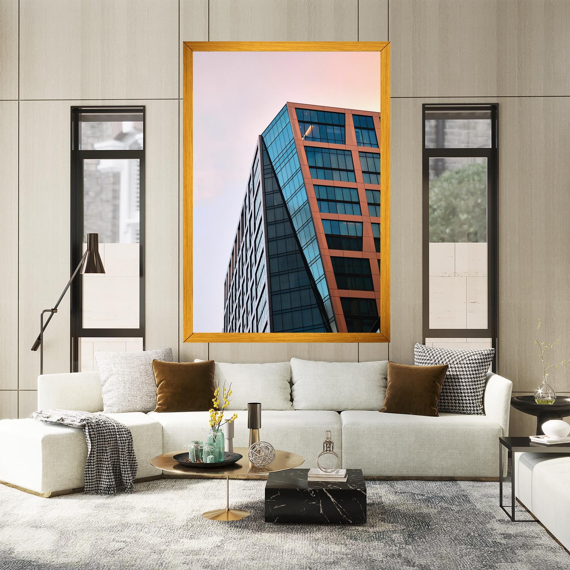 Blue Glass Building mockup 2