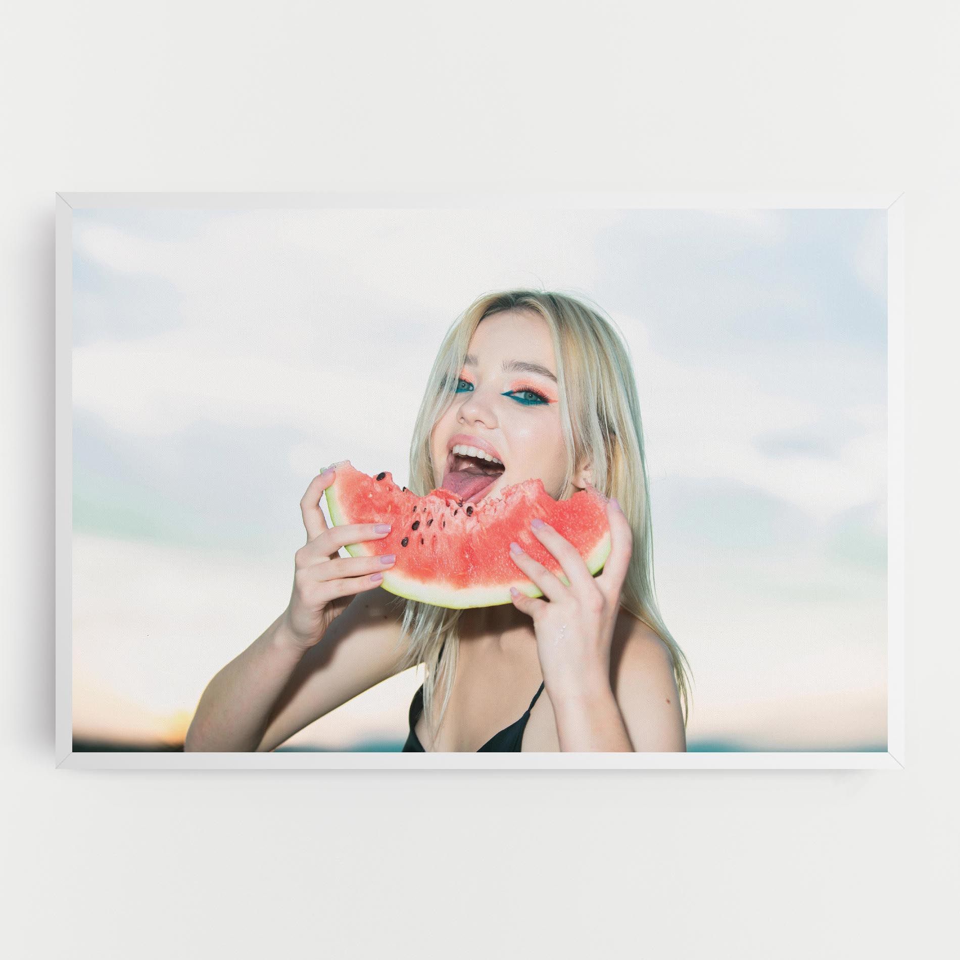 Eating Watermelon mockup 0