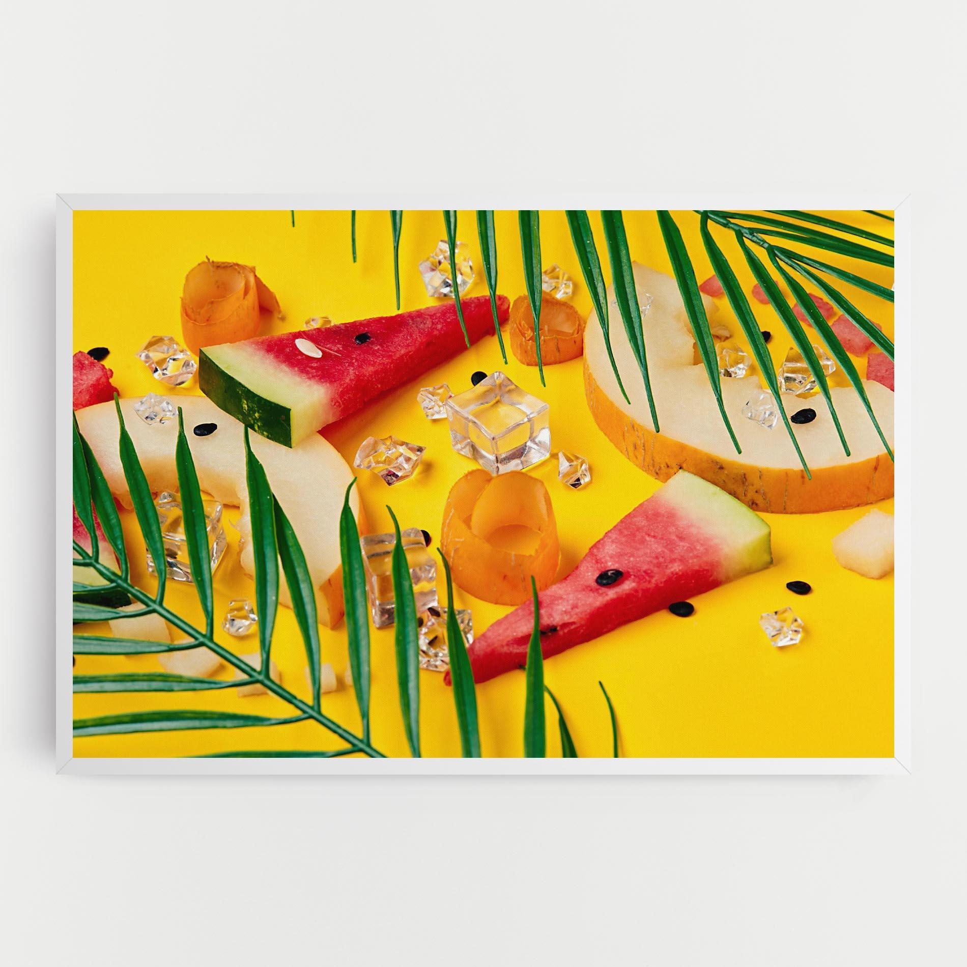 Vászonkép Ice Cubes Fruits mockup 0