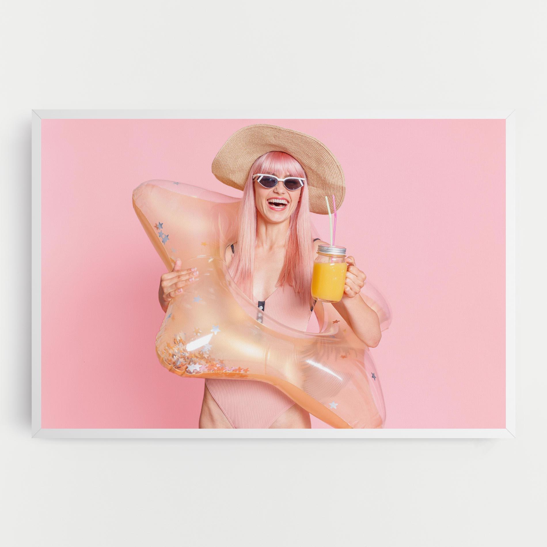 Vászonkép Joyful Pink Woman mockup 0