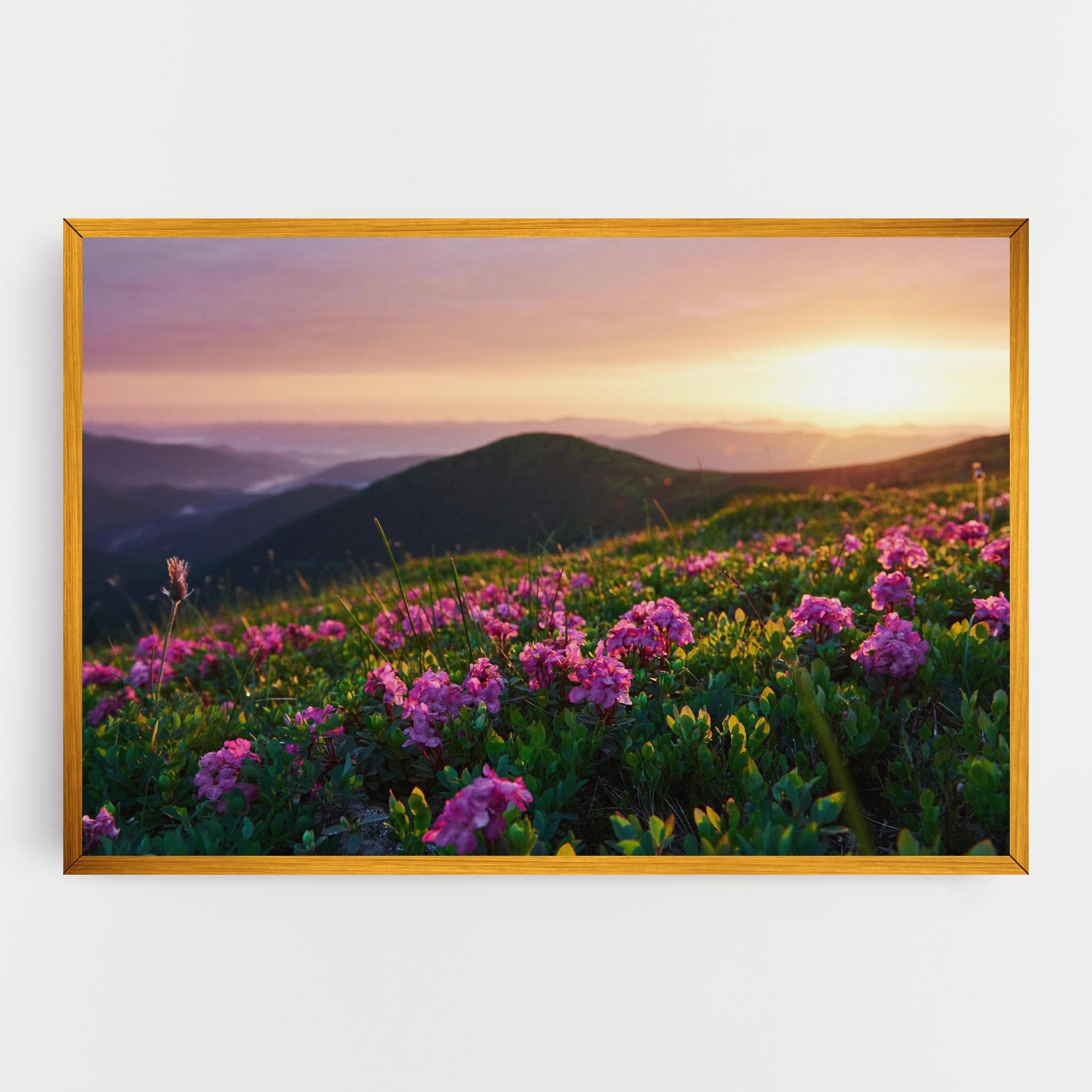 Vászonkép Purple Summer Flowers mockup 0