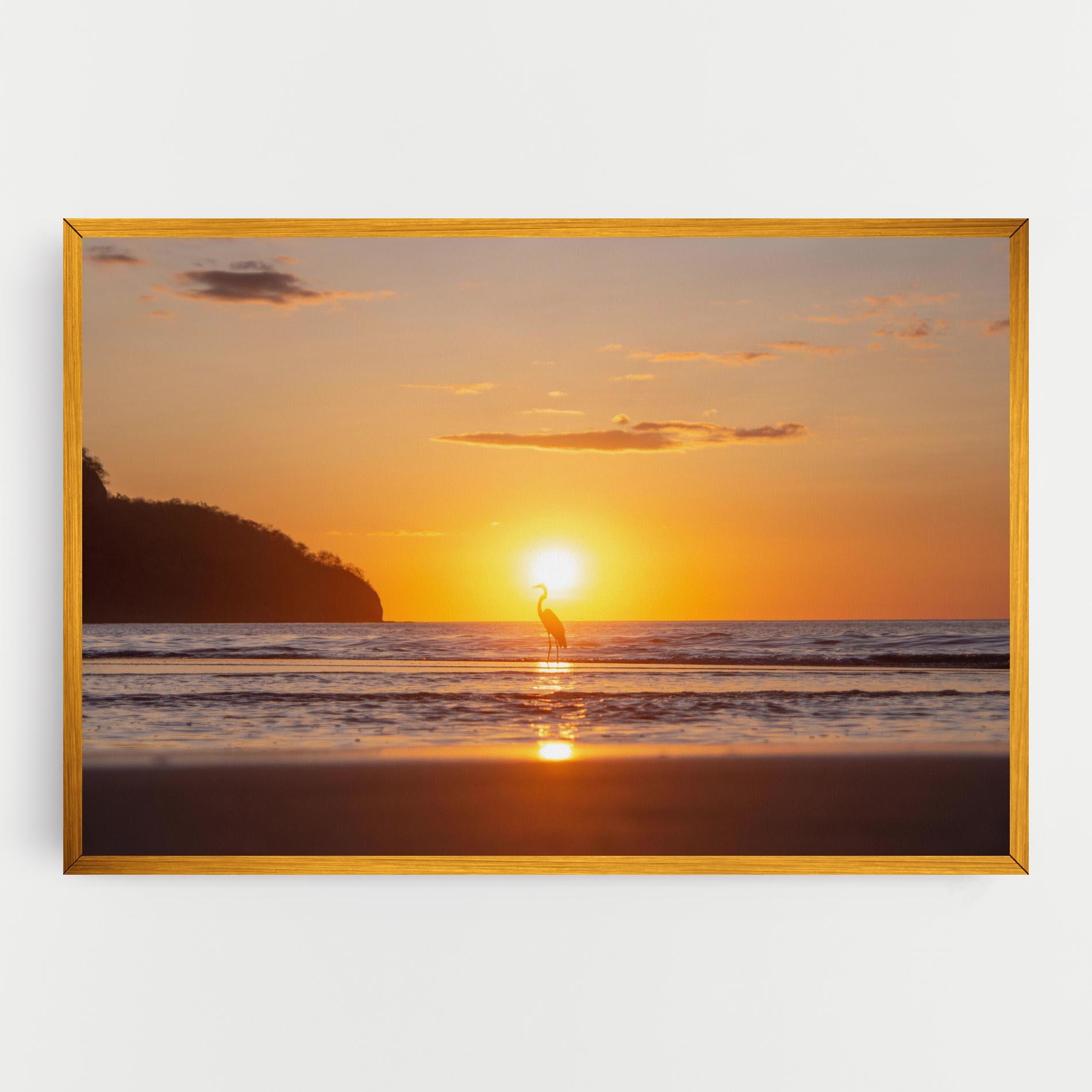 Vászonkép Sunset Bird Silhouette mockup 0