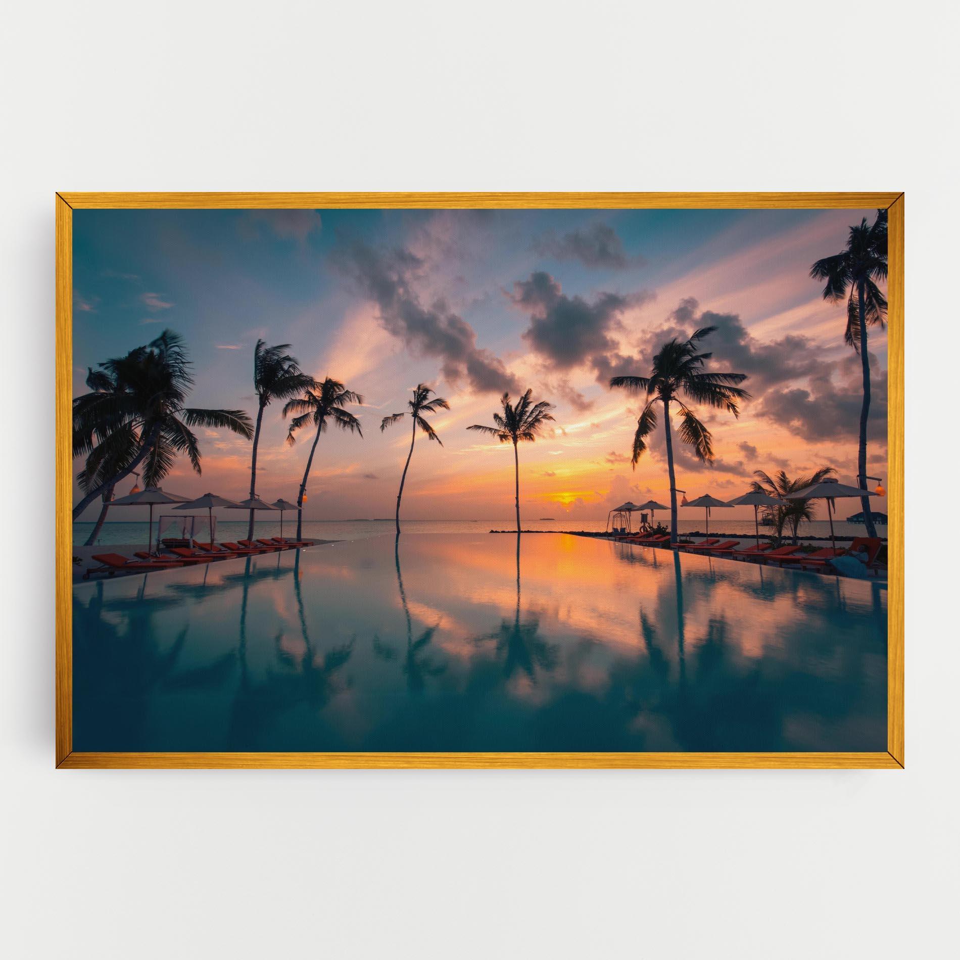 Vászonkép Tropical Beach mockup 0