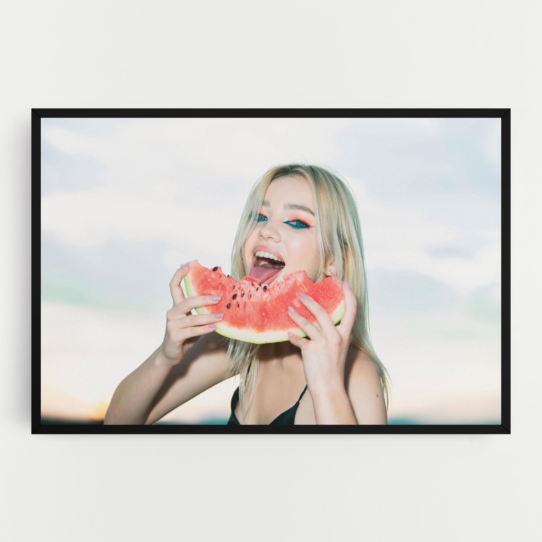 Vászonkép Eating Watermelon mockup 0