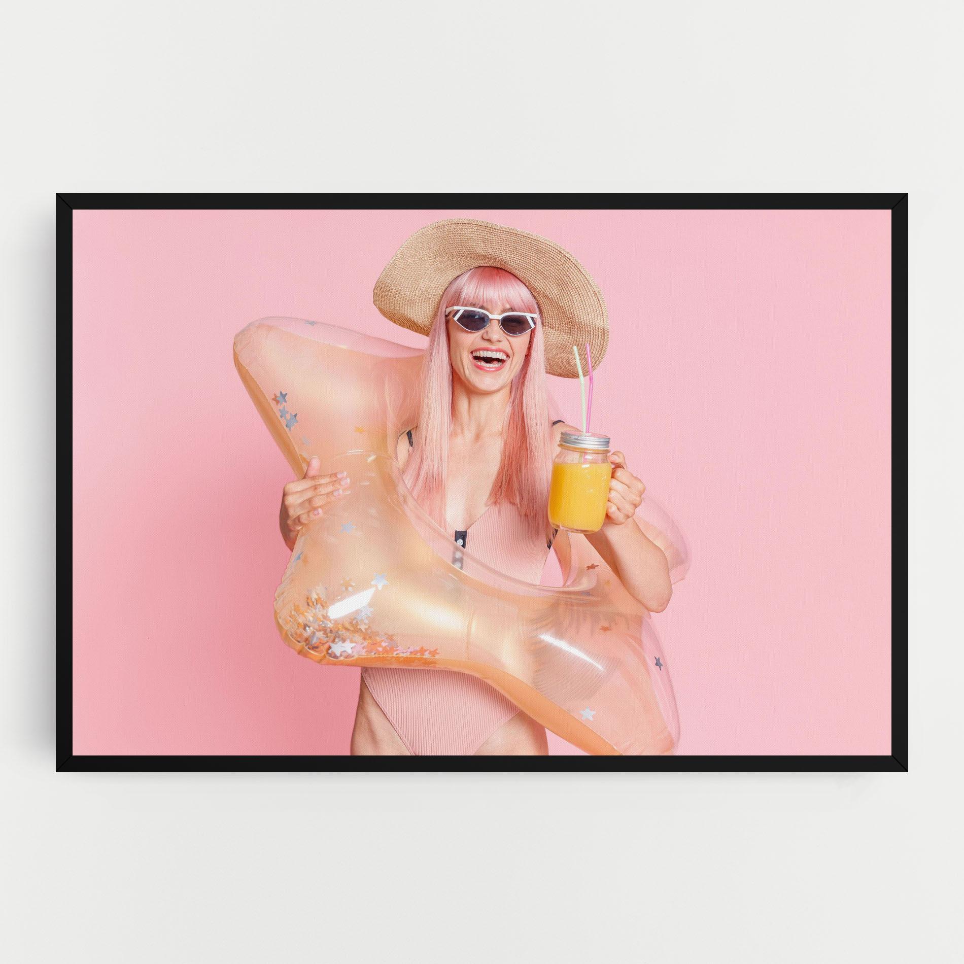 Vászonkép Joyful Pink Woman mockup 0