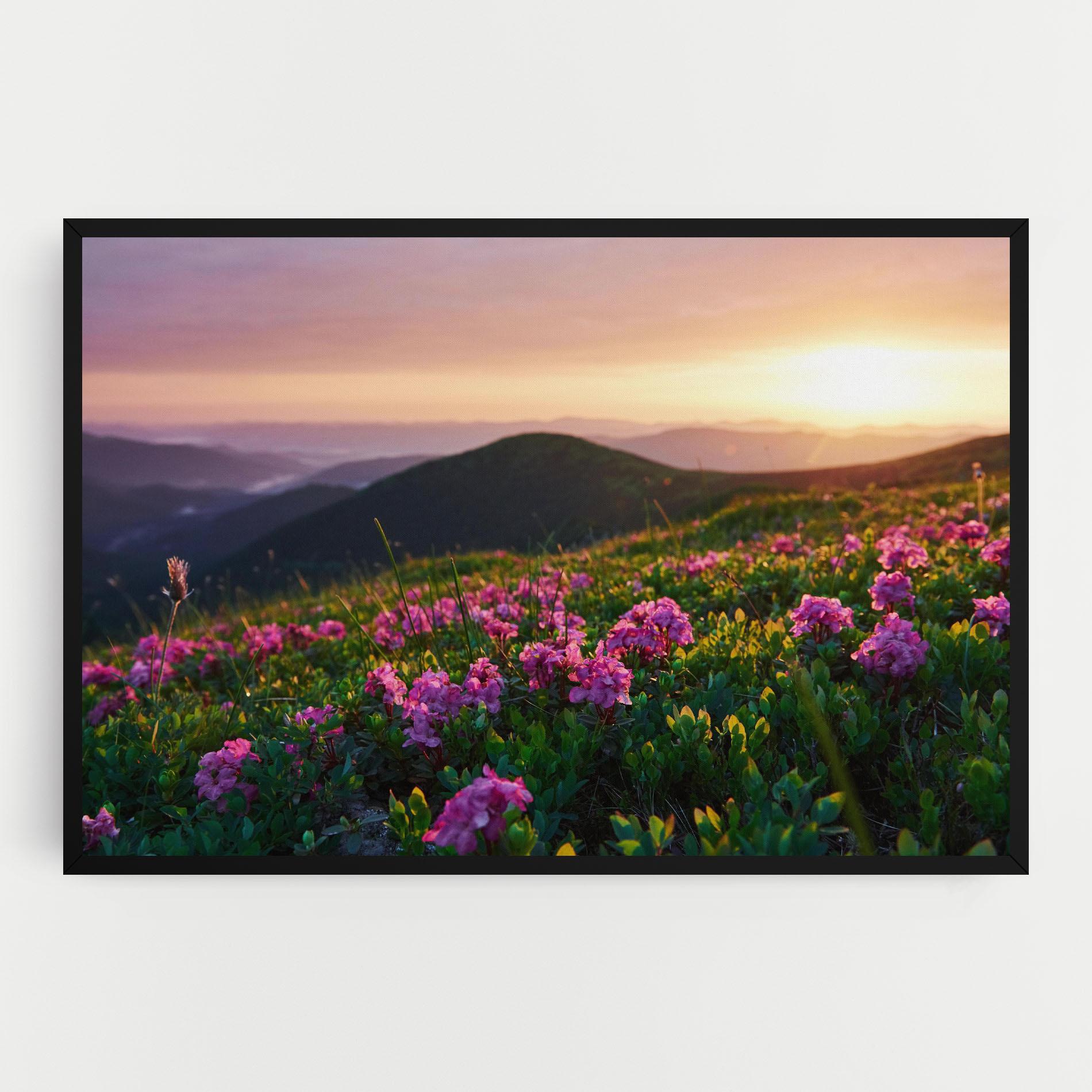 Vászonkép Purple Summer Flowers mockup 0