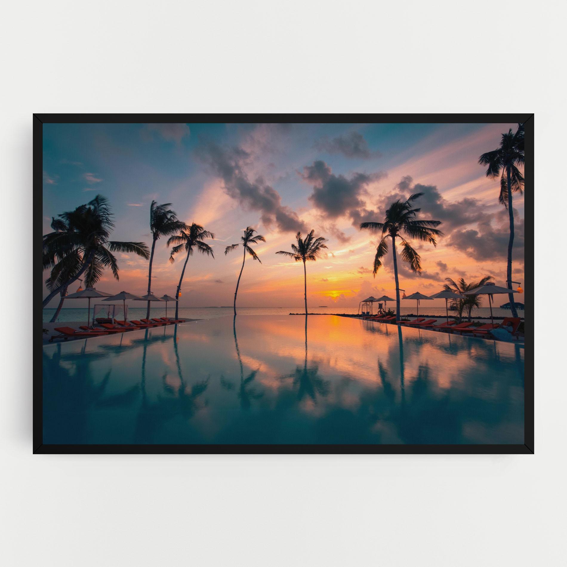 Vászonkép Tropical Beach mockup 0