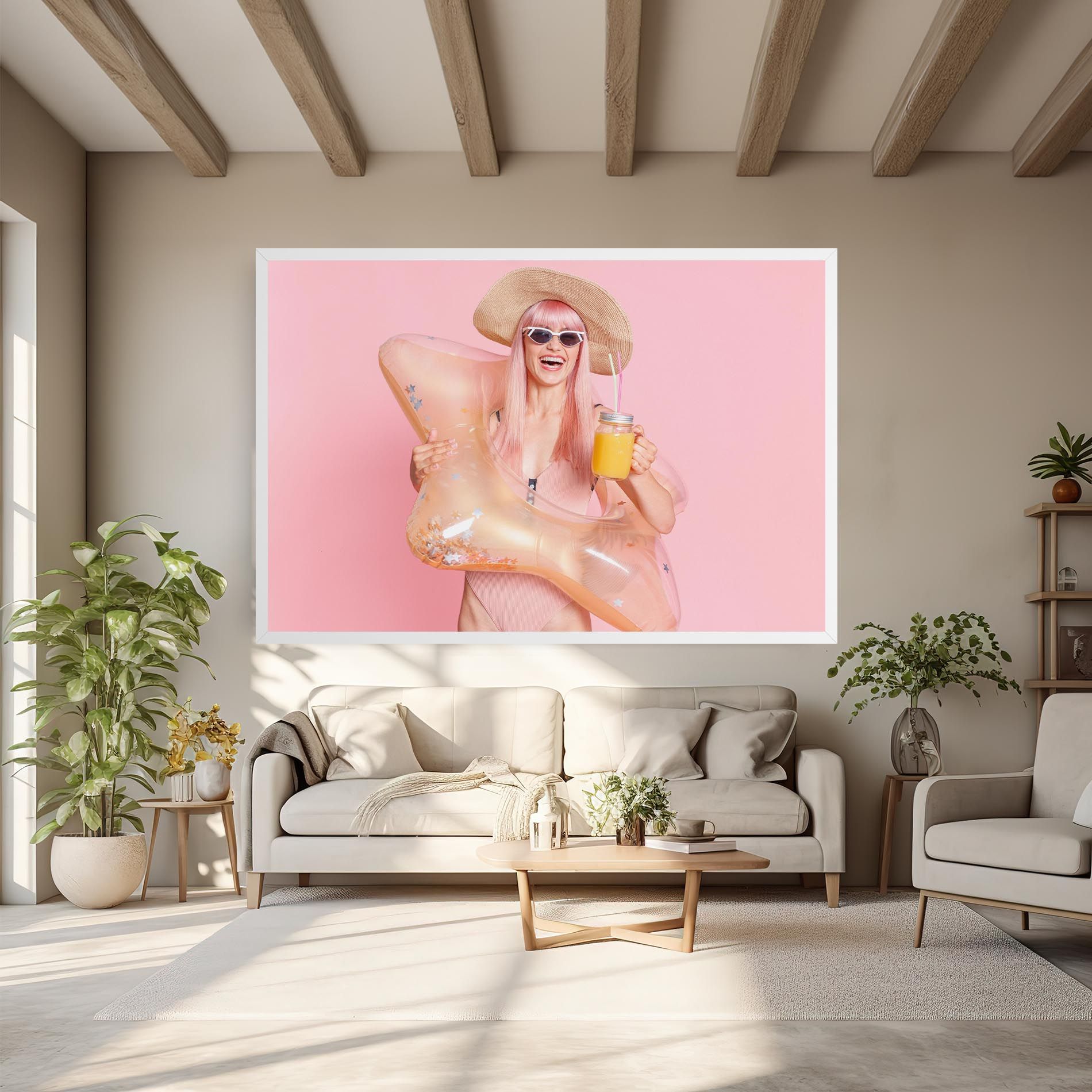 Joyful Pink Woman mockup 6