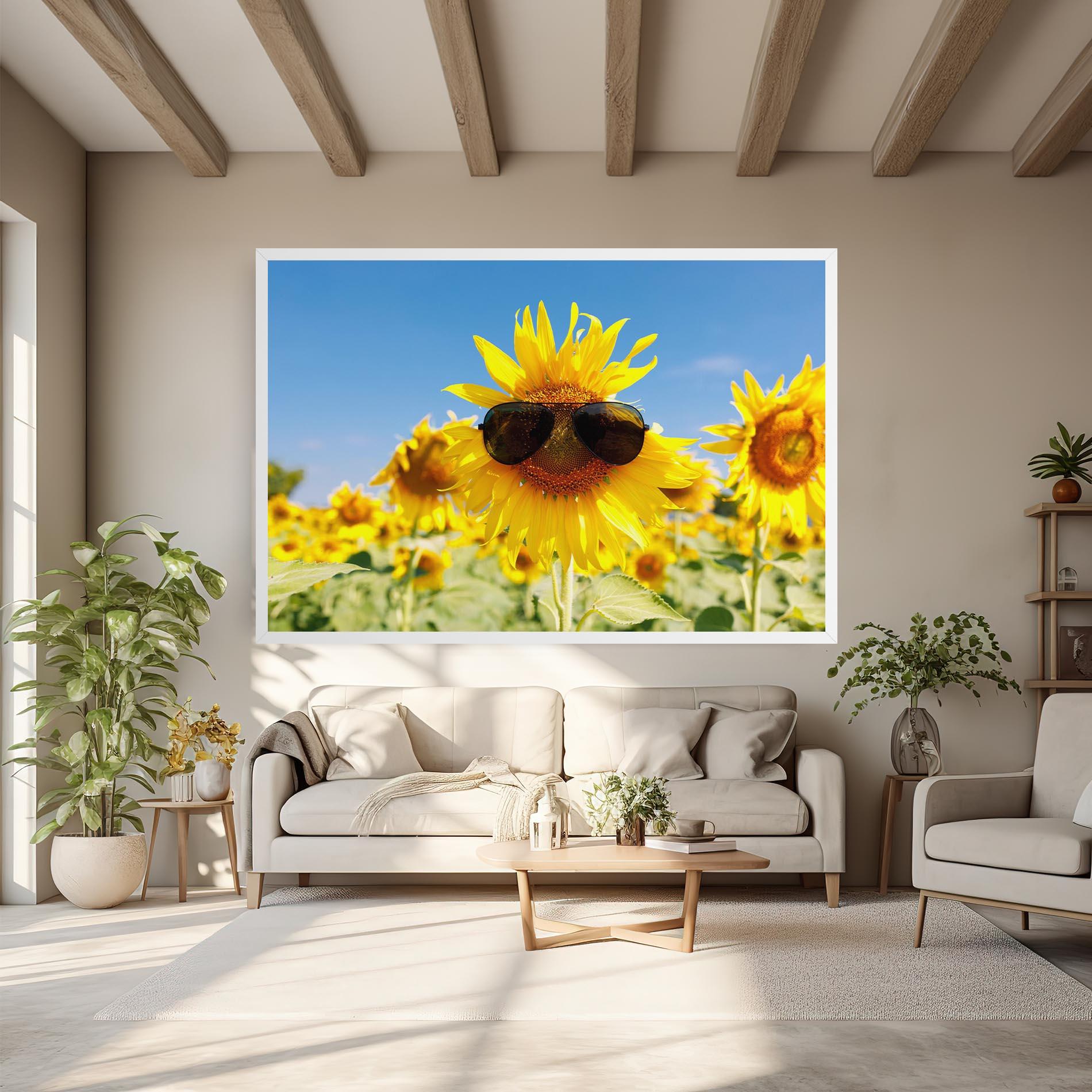 Vászonkép Sun Flower Glasses mockup 6