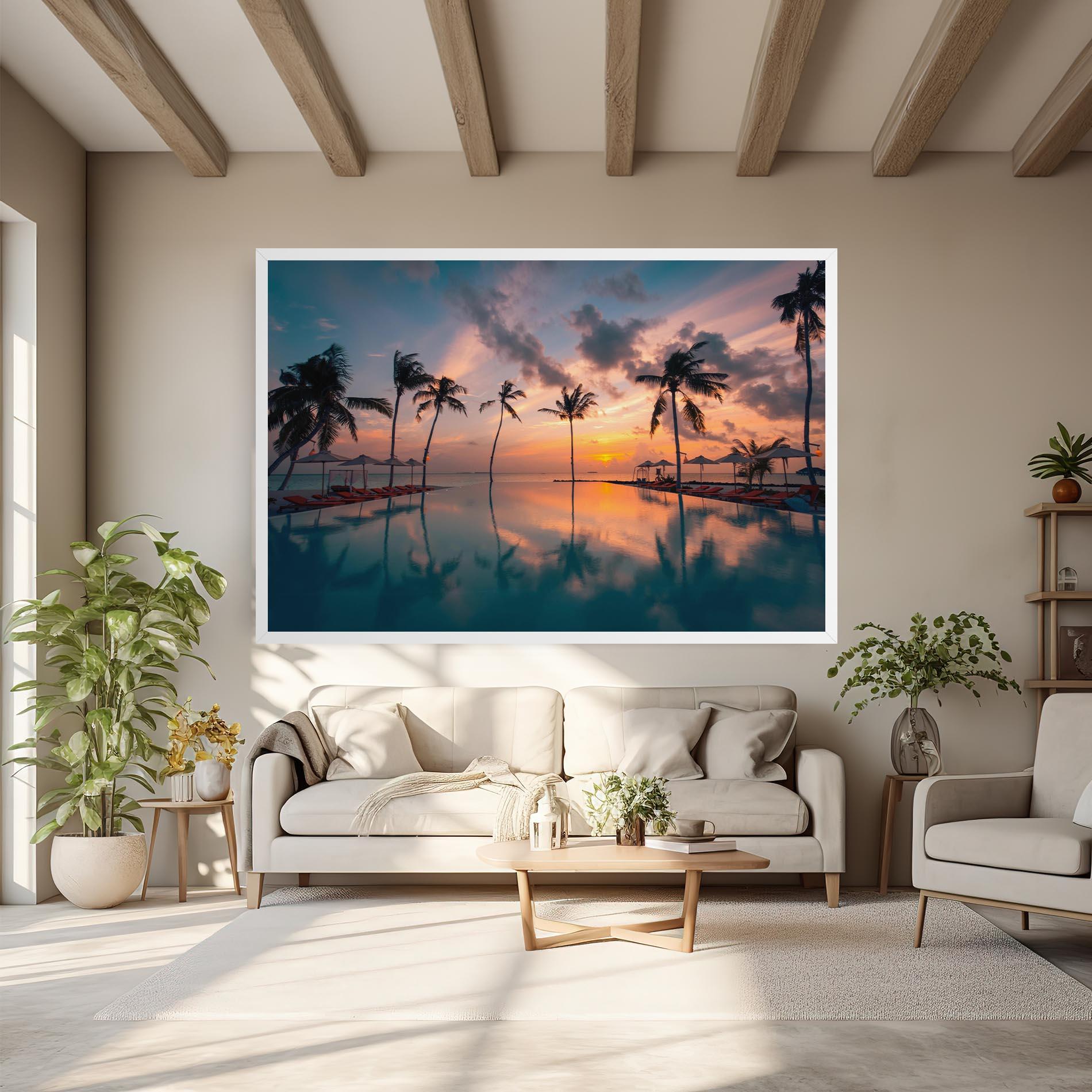 Vászonkép Tropical Beach mockup 6