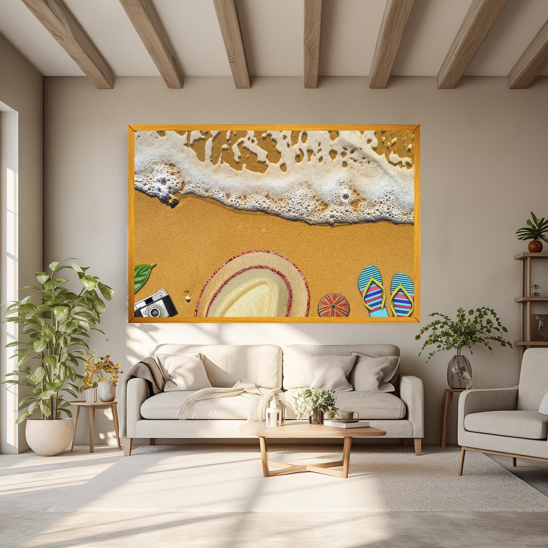 Vászonkép Beach Accessories mockup 6