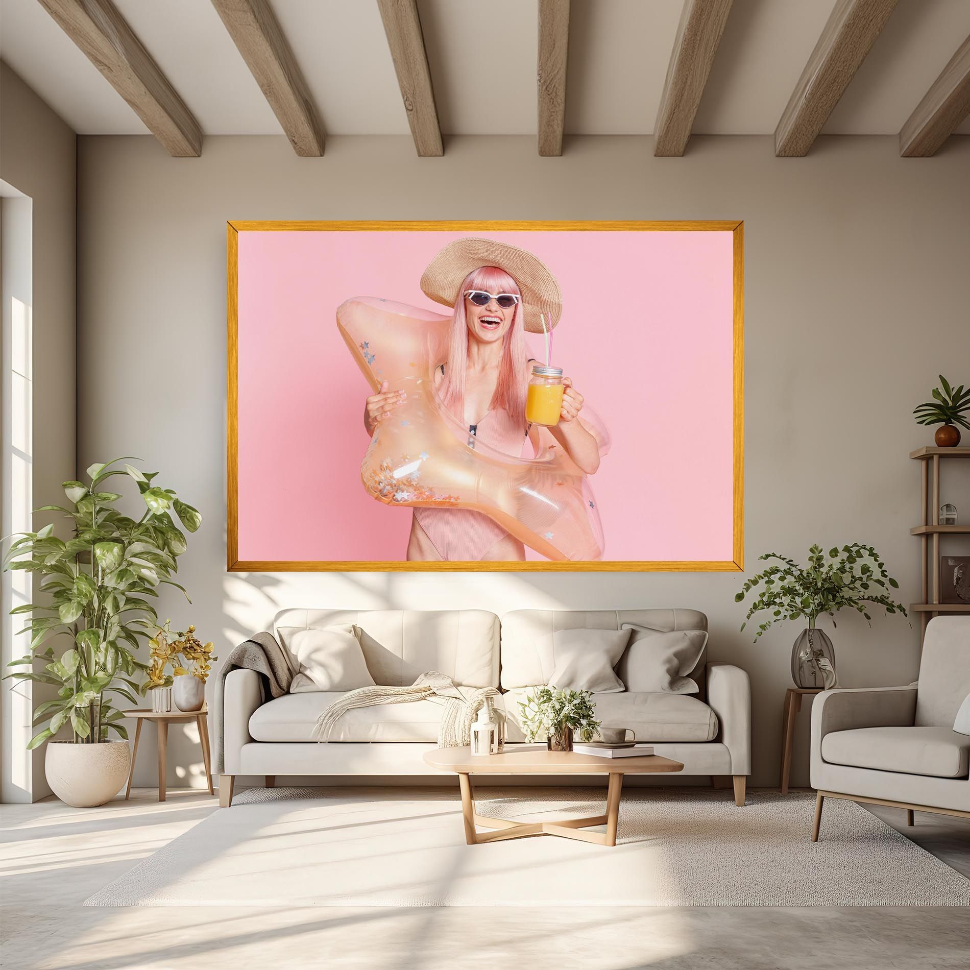 Joyful Pink Woman mockup 6