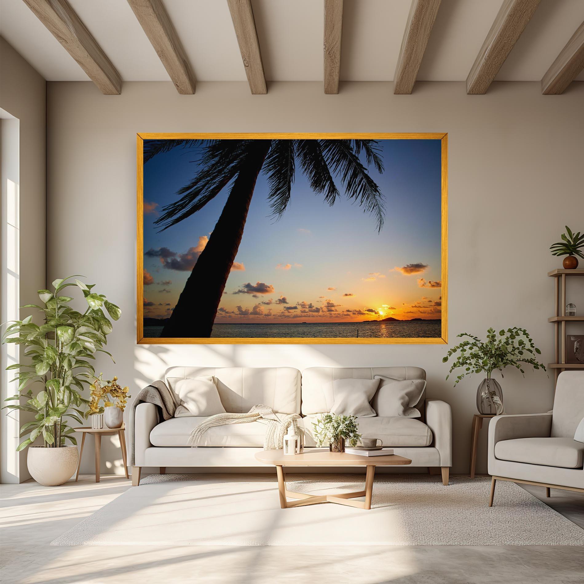 Vászonkép Palm Tree Silhouette mockup 6