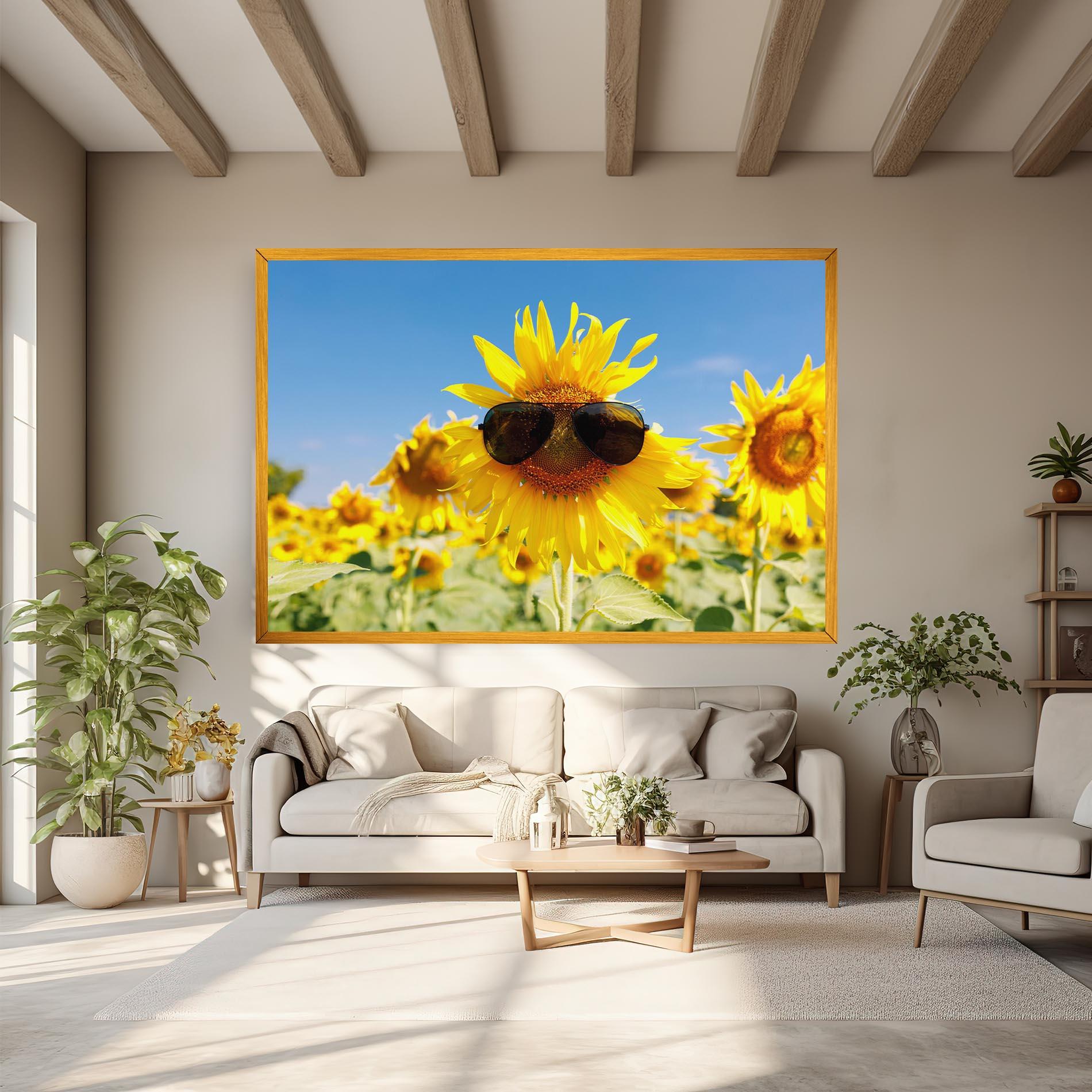Vászonkép Sun Flower Glasses mockup 6