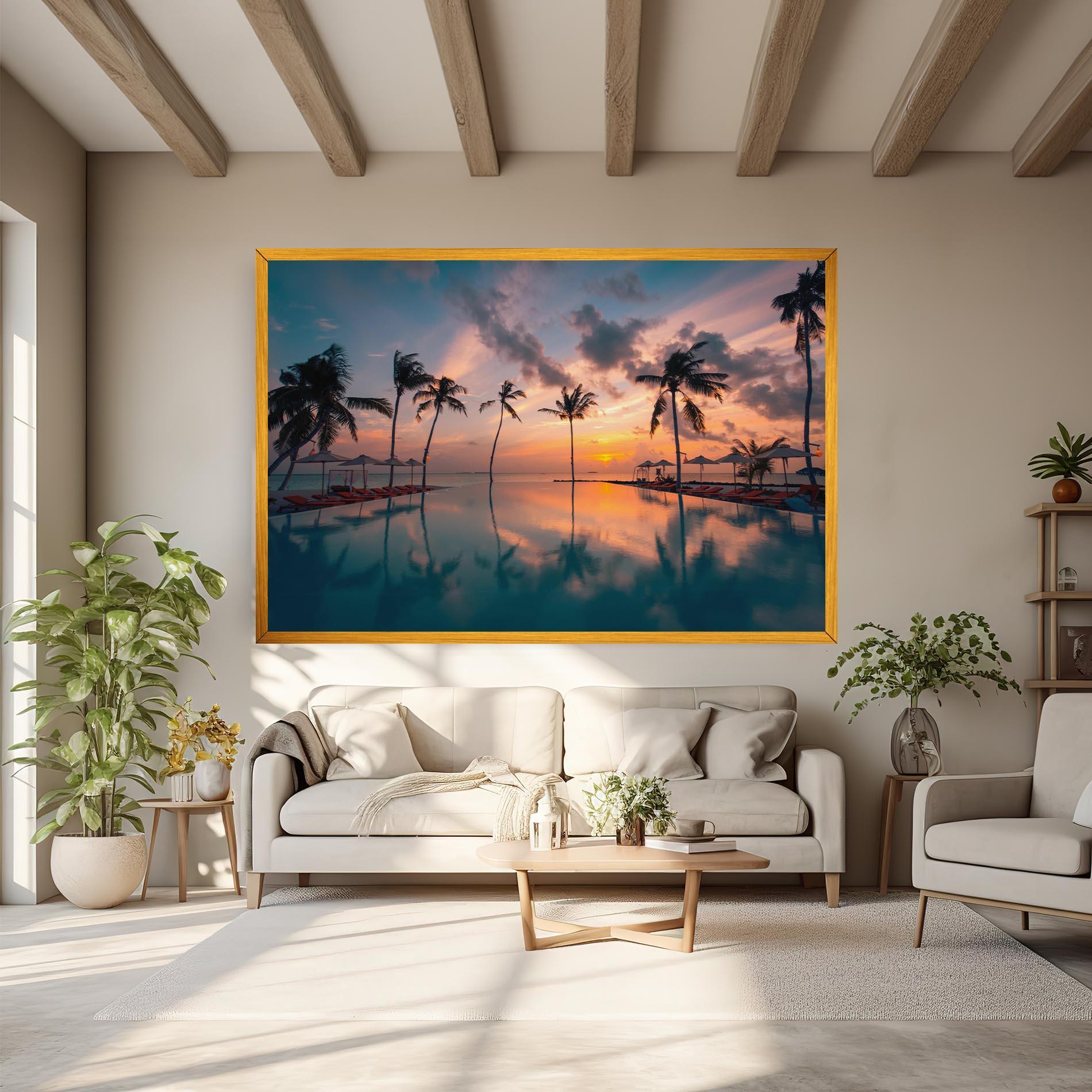 Vászonkép Tropical Beach mockup 6
