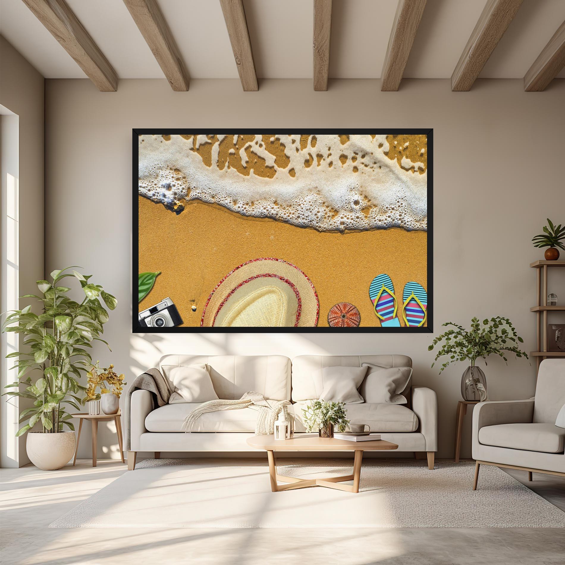 Vászonkép Beach Accessories mockup 6