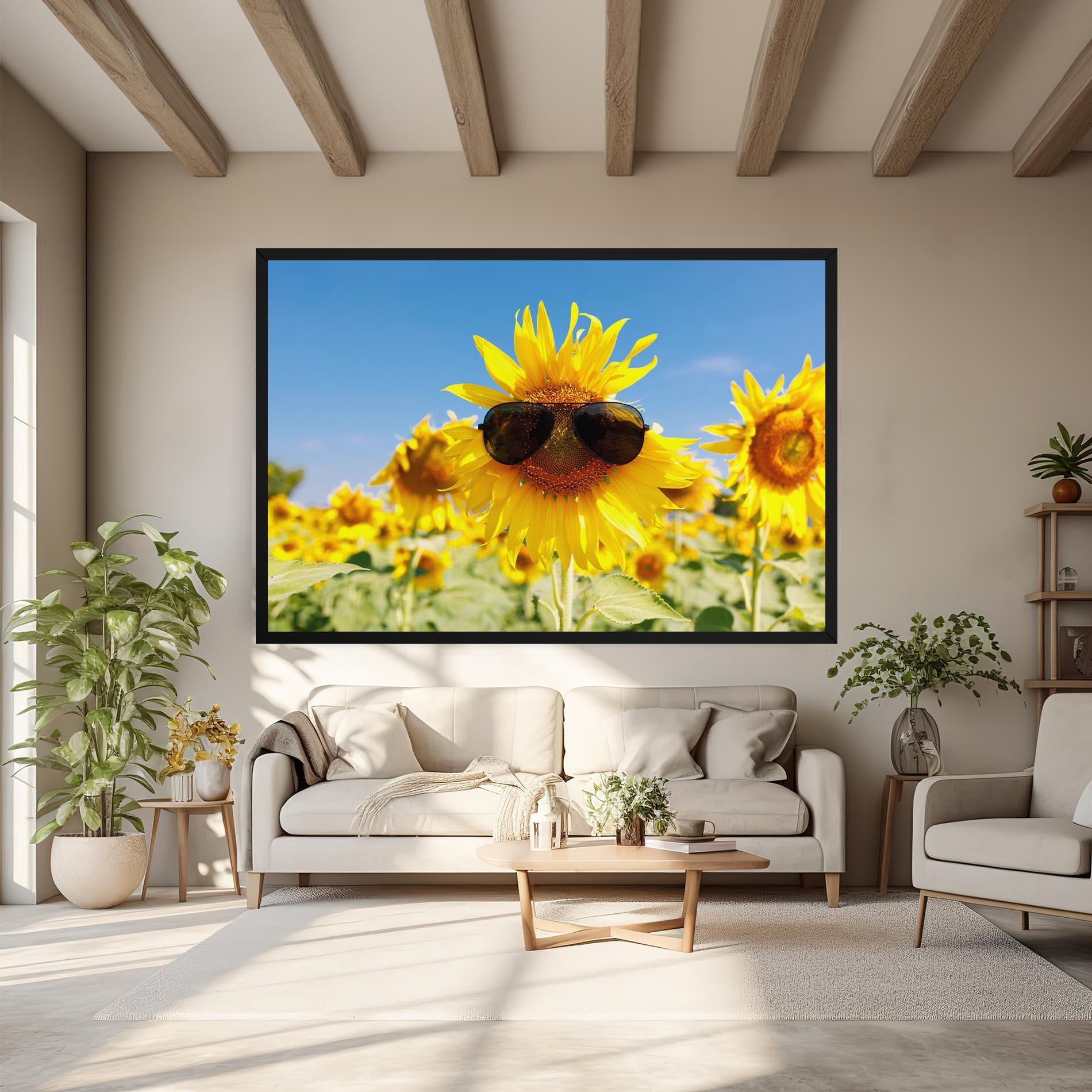 Vászonkép Sun Flower Glasses mockup 6