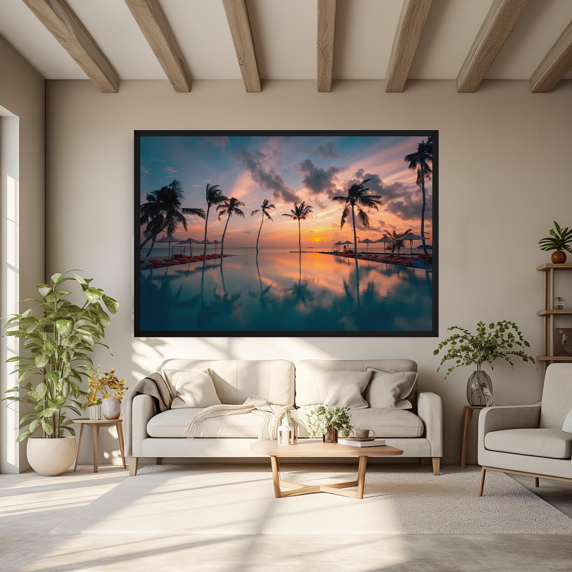 Vászonkép Tropical Beach mockup 6