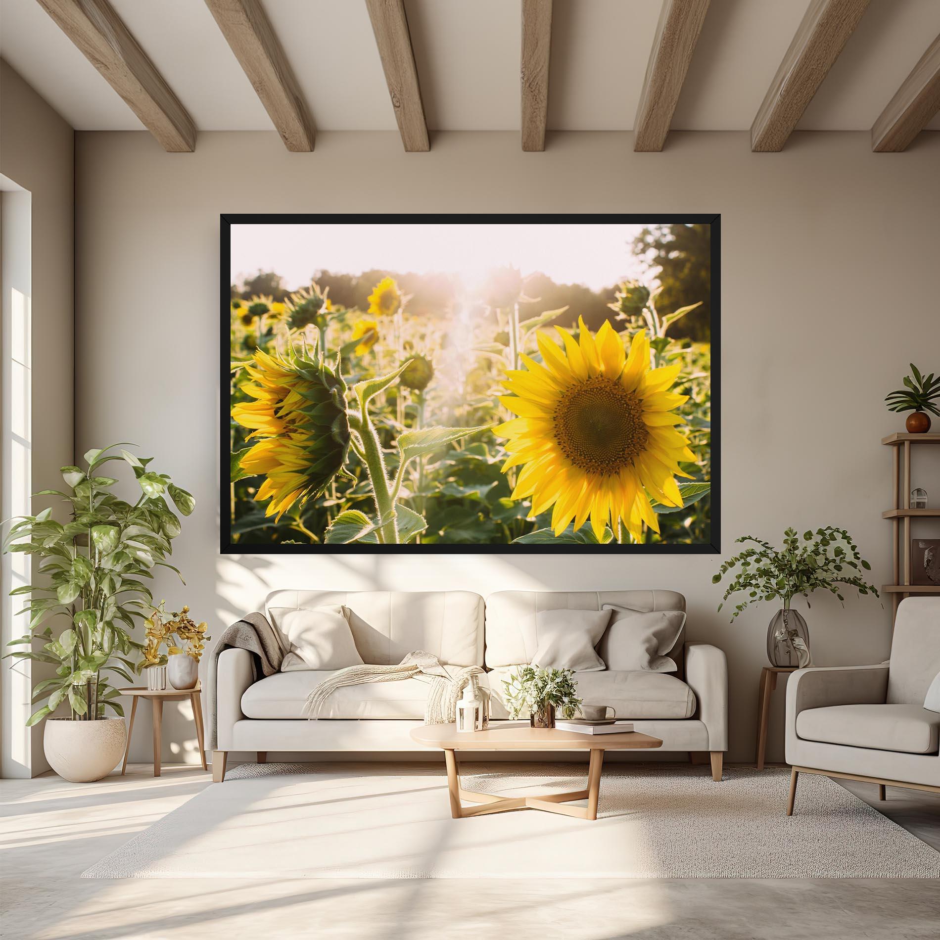 Vászonkép Yellow Sun Flower mockup 6