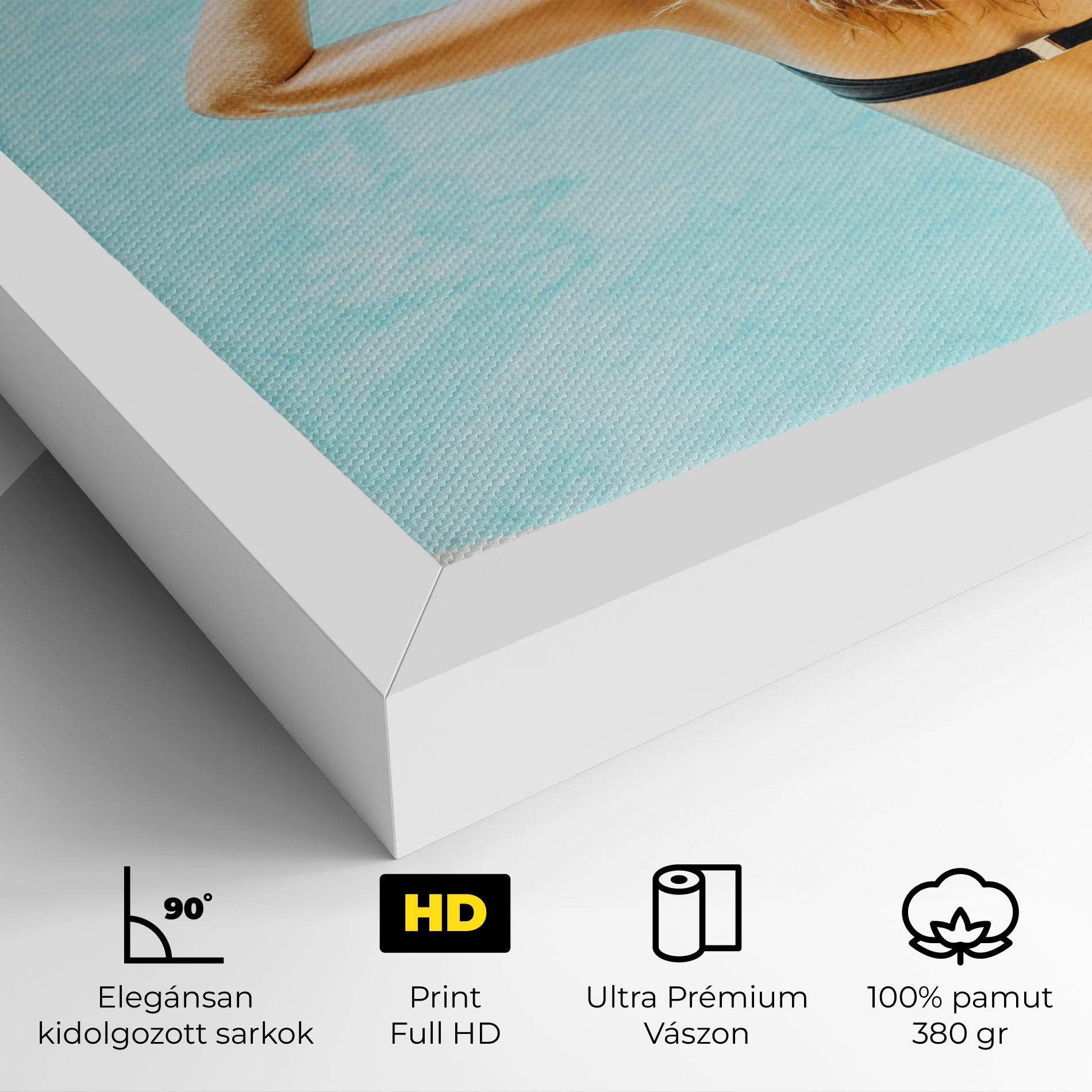 Vászonkép Enjoying Swimming Pool mockup 4