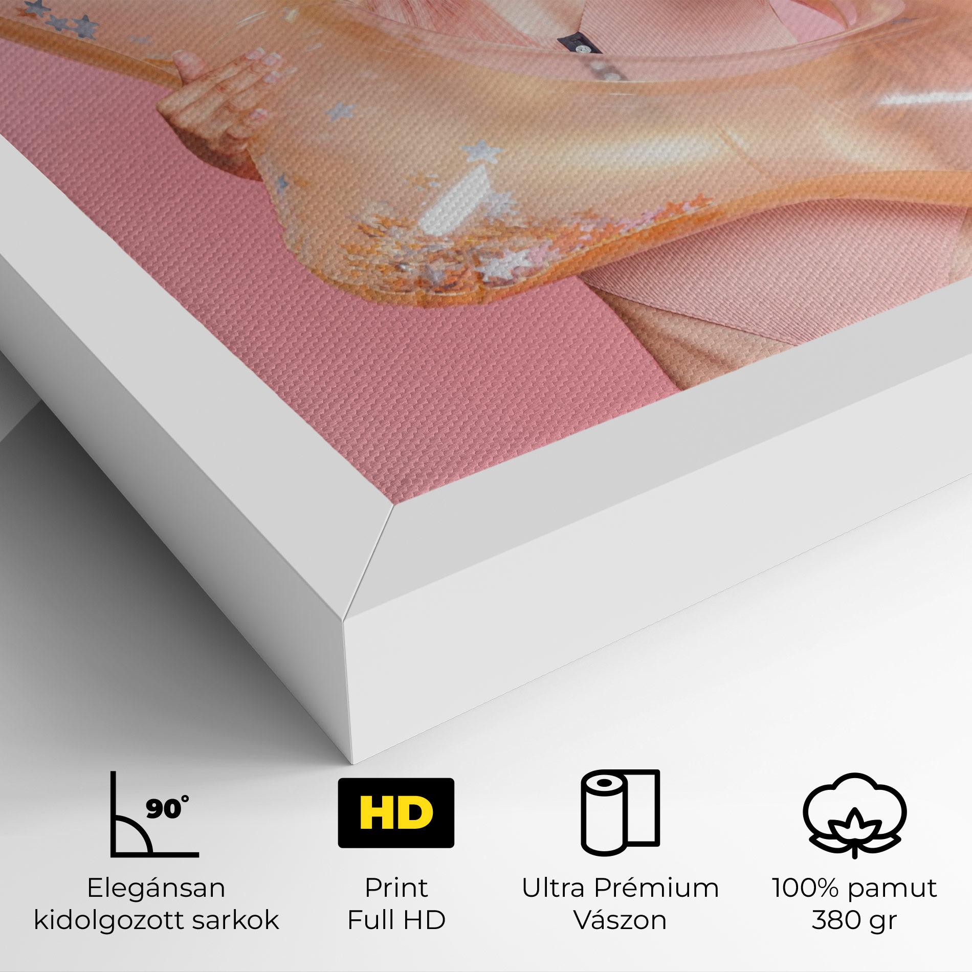 Vászonkép Joyful Pink Woman mockup 4