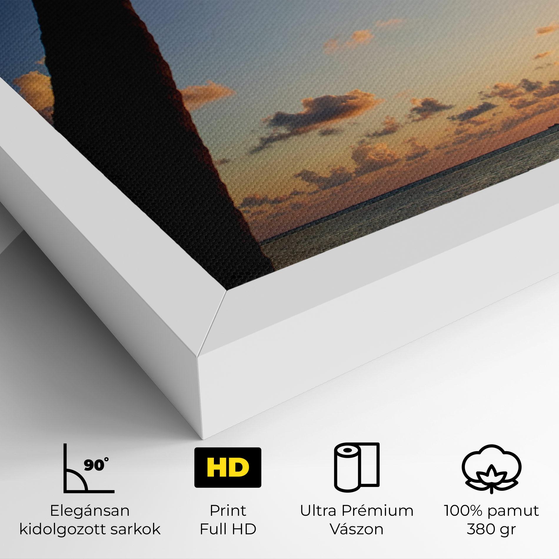 Vászonkép Palm Tree Silhouette mockup 4