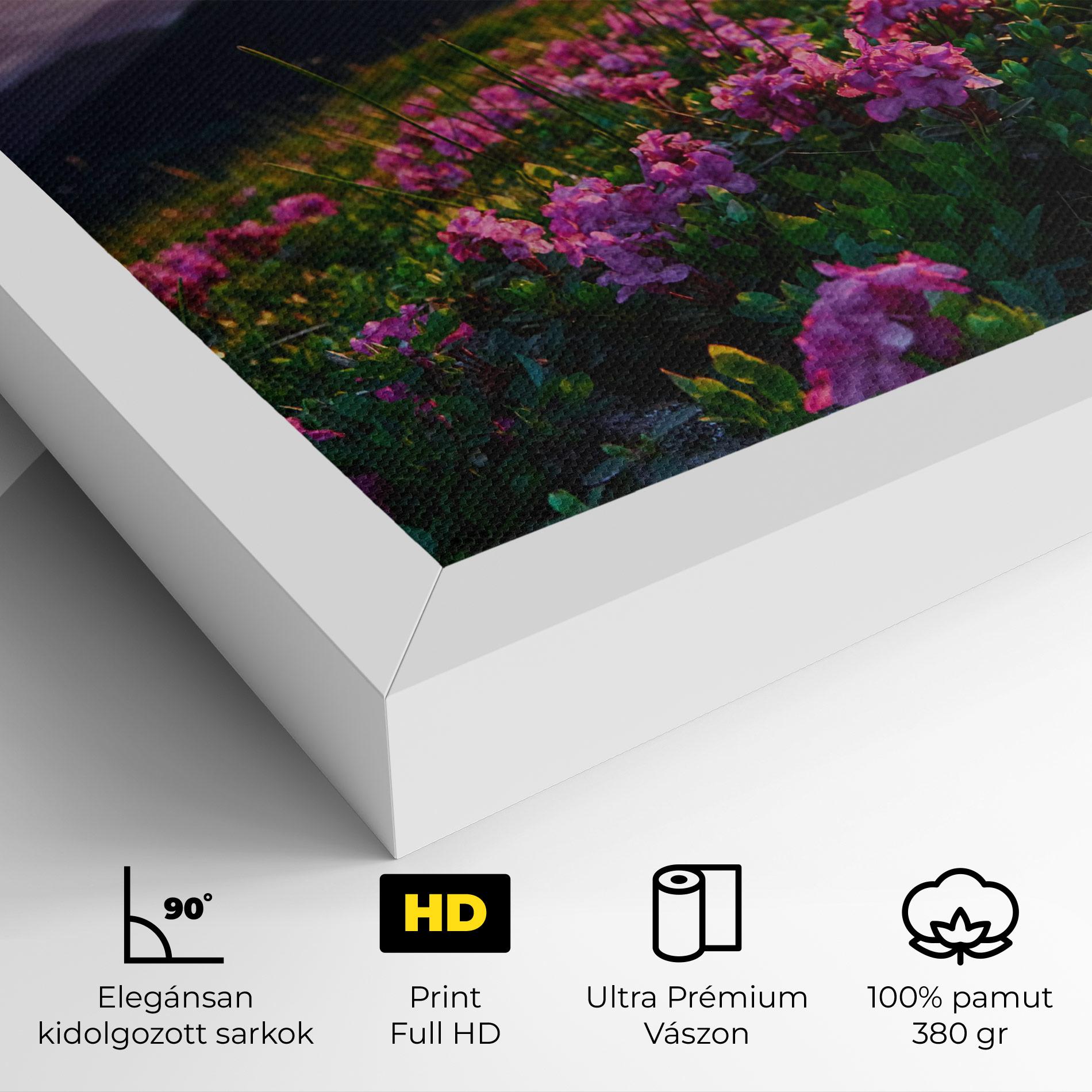 Vászonkép Purple Summer Flowers mockup 4