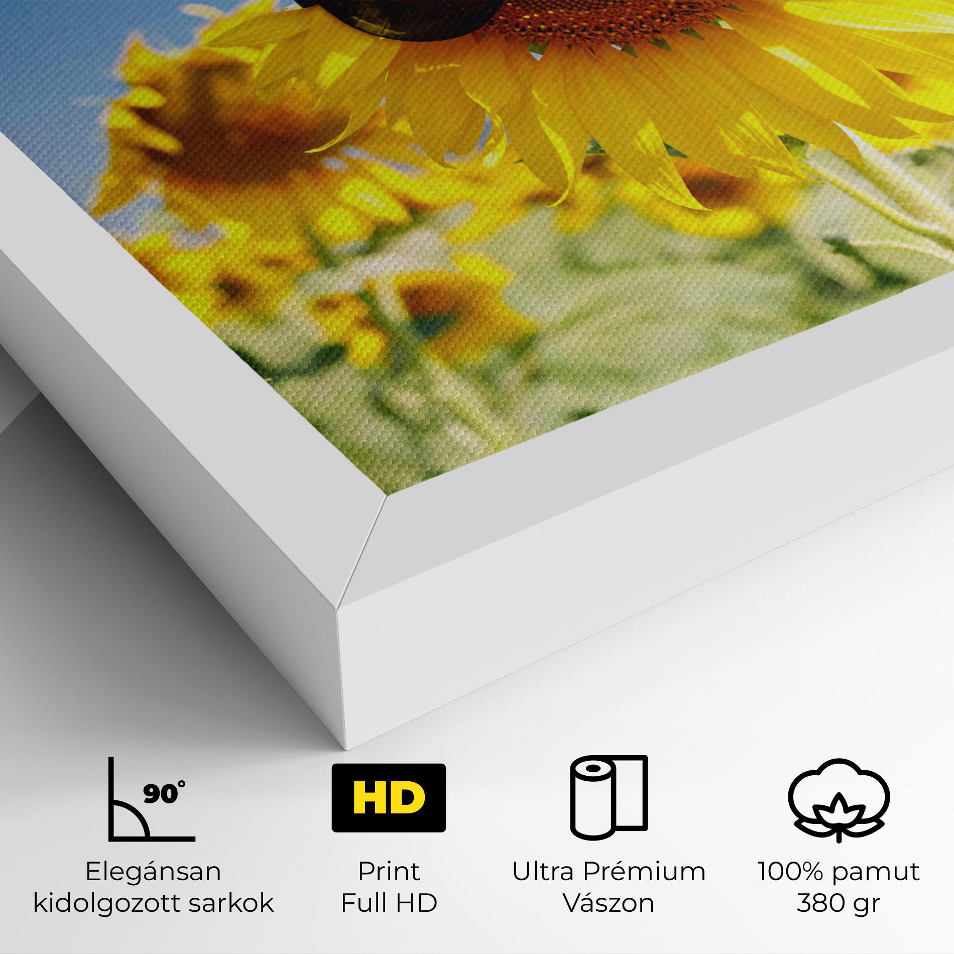 Vászonkép Sun Flower Glasses mockup 4