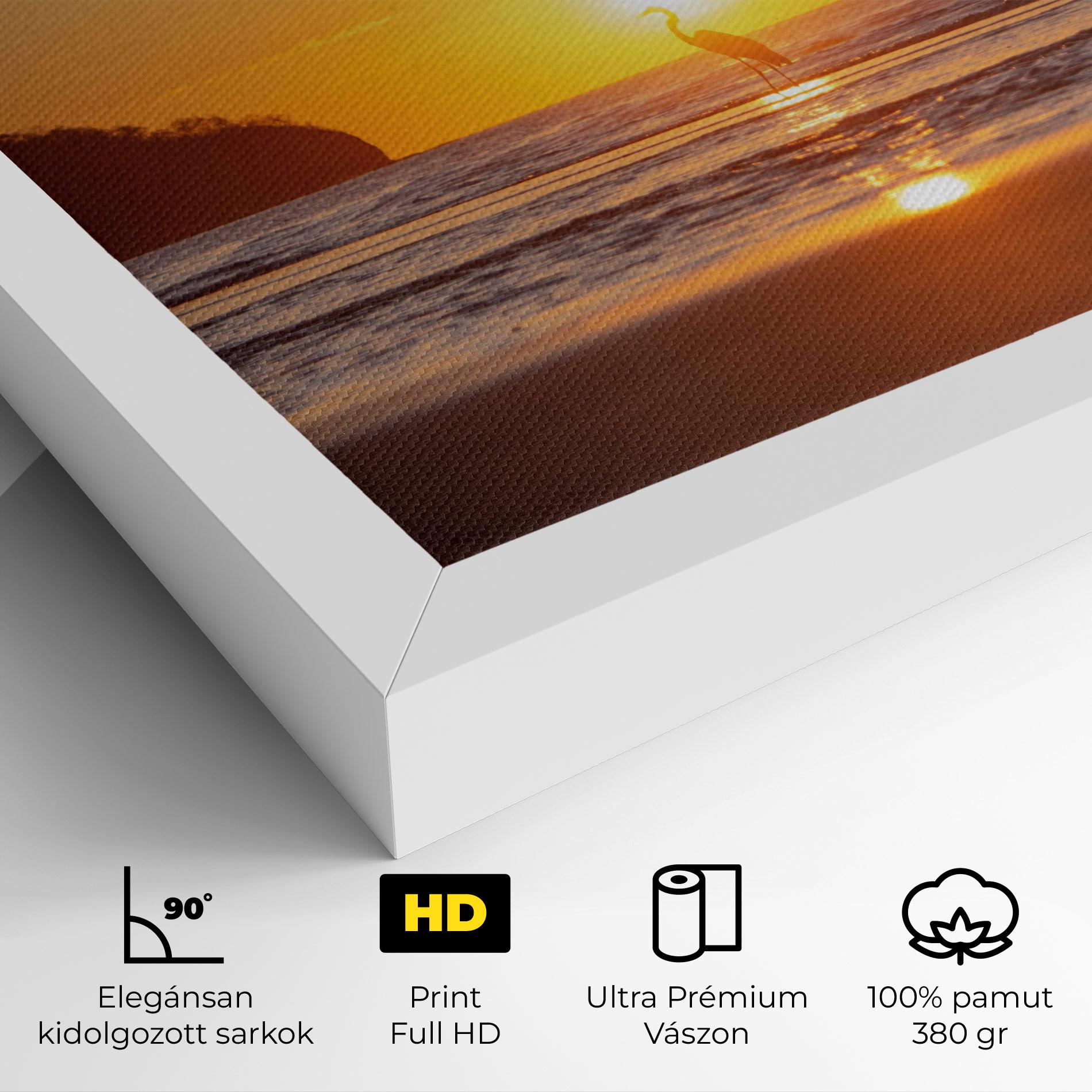 Vászonkép Sunset Bird Silhouette mockup 4