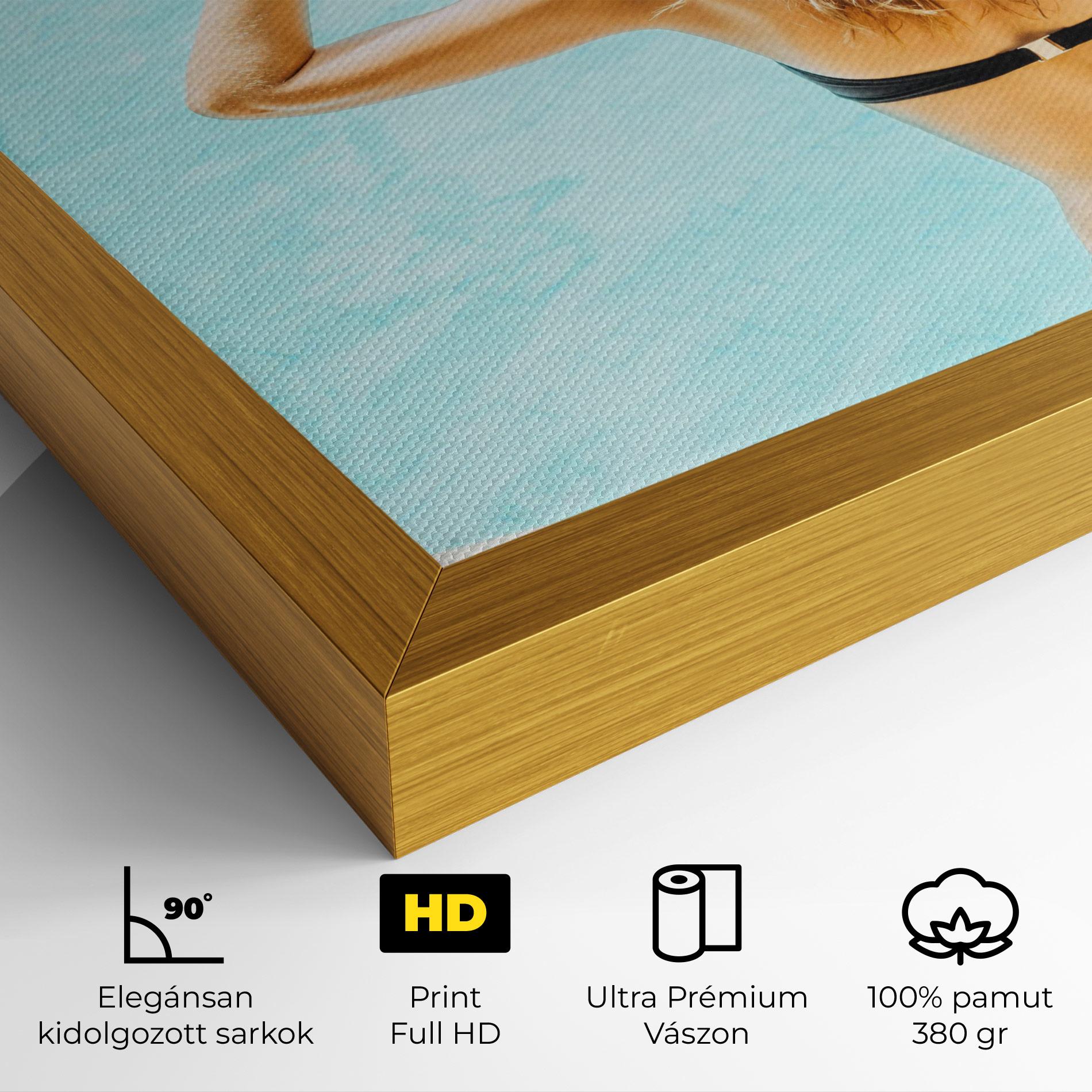 Vászonkép Enjoying Swimming Pool mockup 4