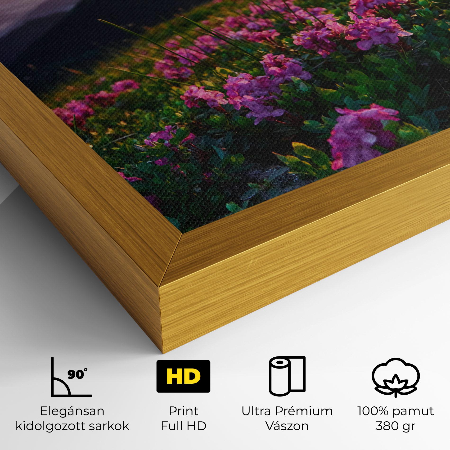 Vászonkép Purple Summer Flowers mockup 4