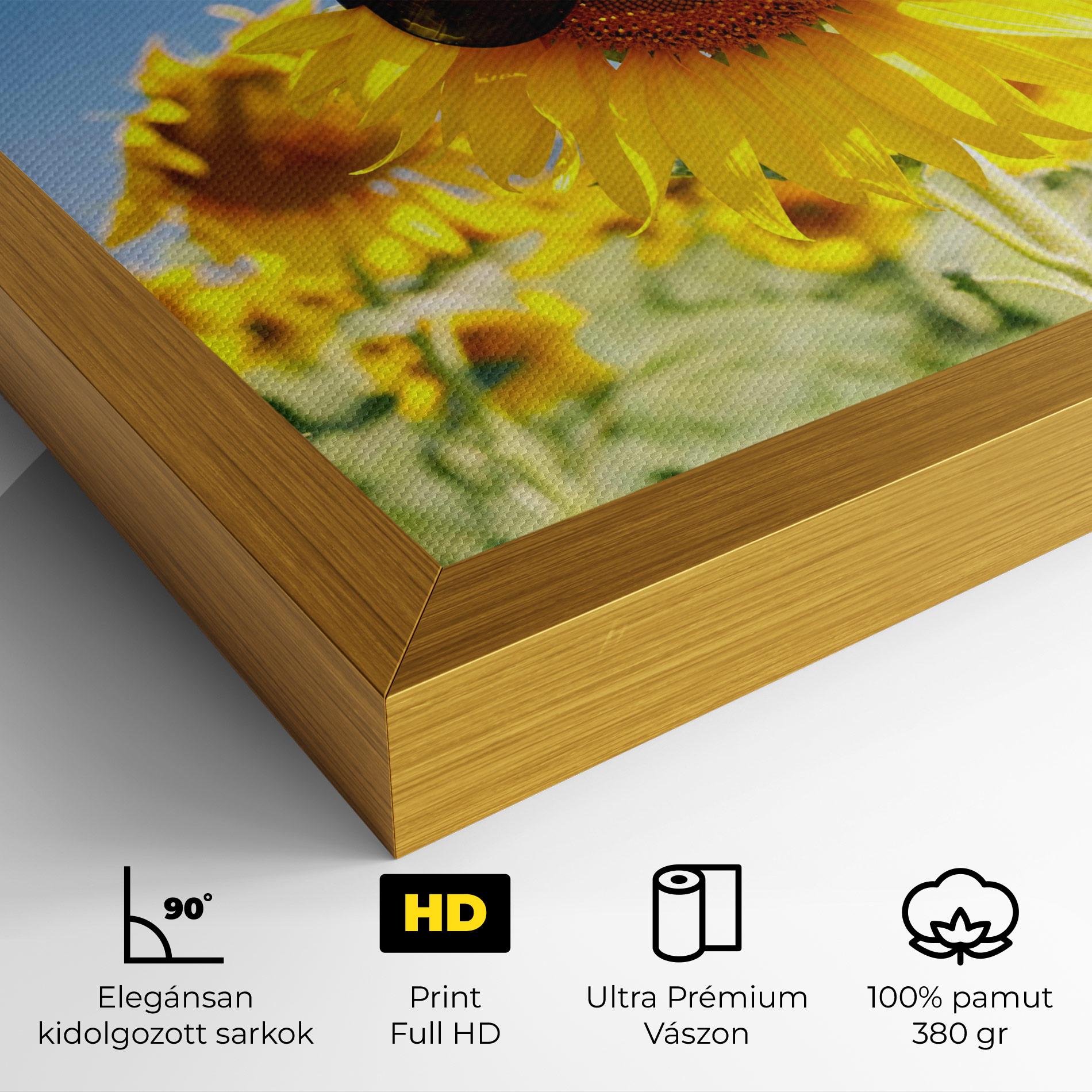 Vászonkép Sun Flower Glasses mockup 4