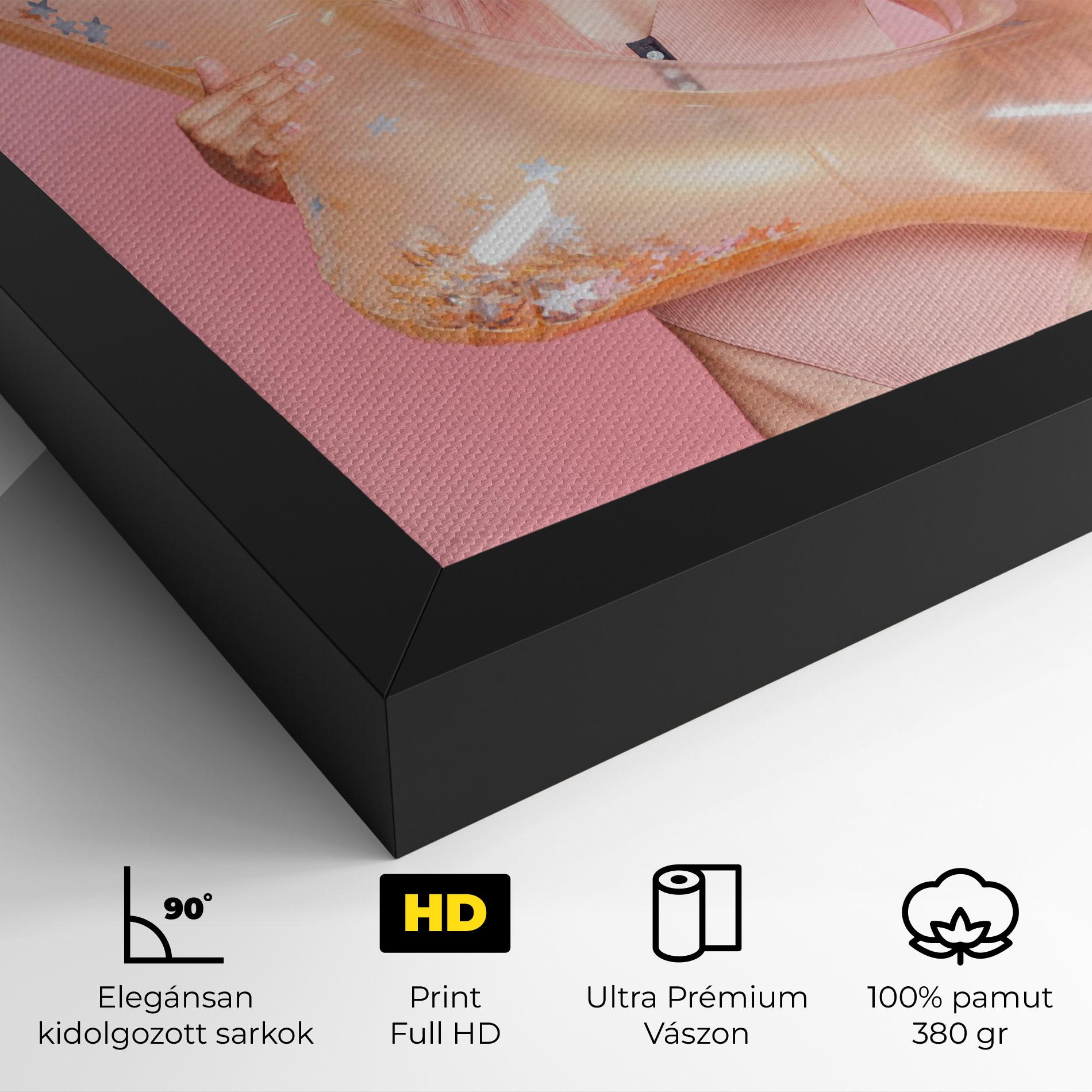 Vászonkép Joyful Pink Woman mockup 4