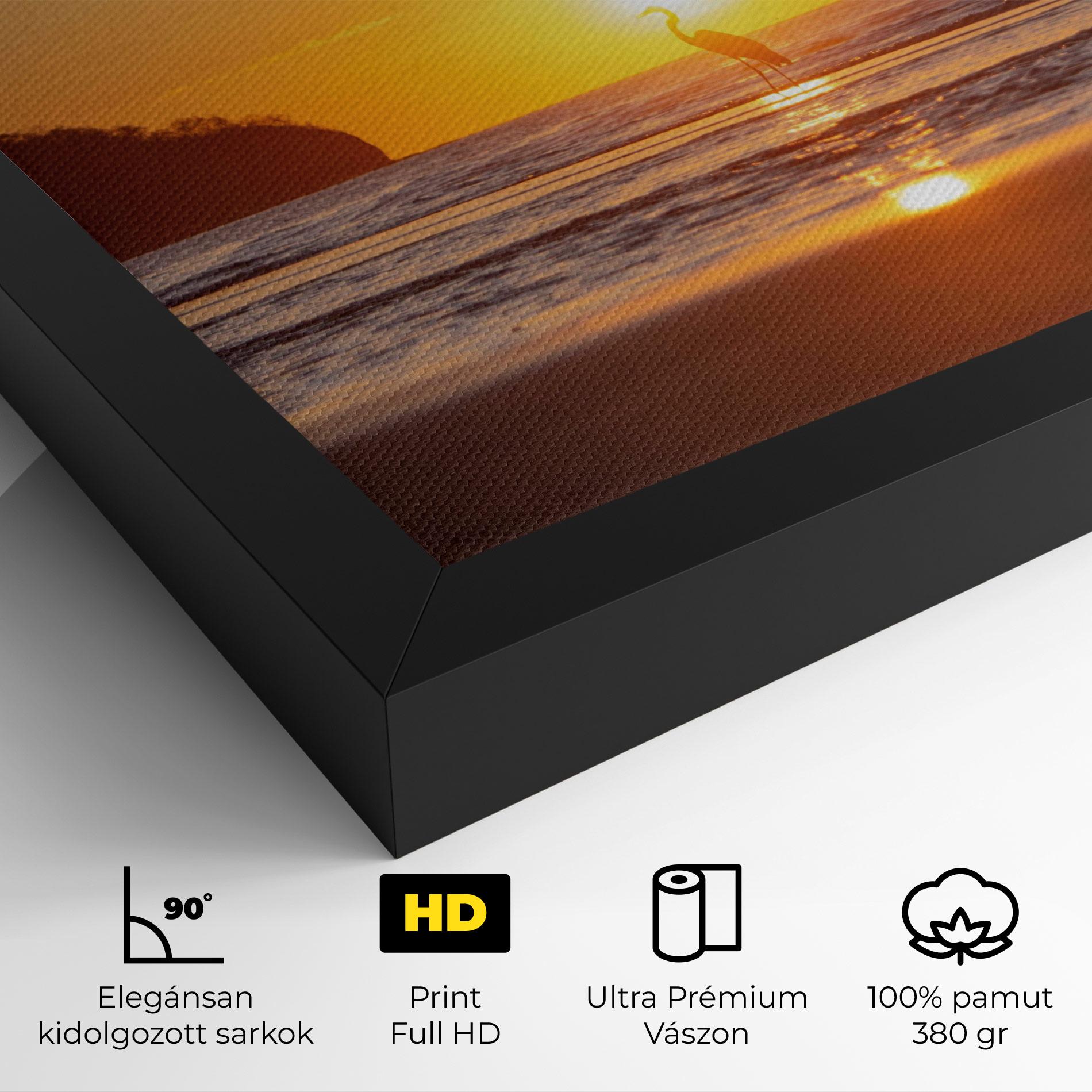 Vászonkép Sunset Bird Silhouette mockup 4
