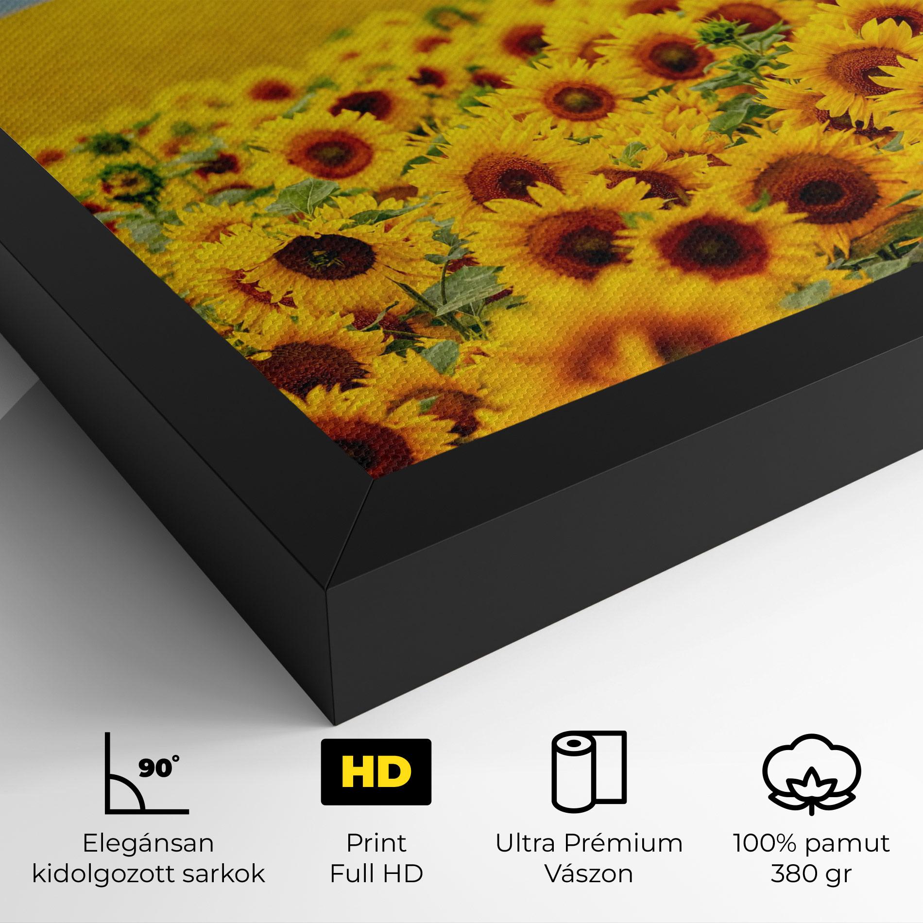 Vászonkép Yellow Sunflowers mockup 4