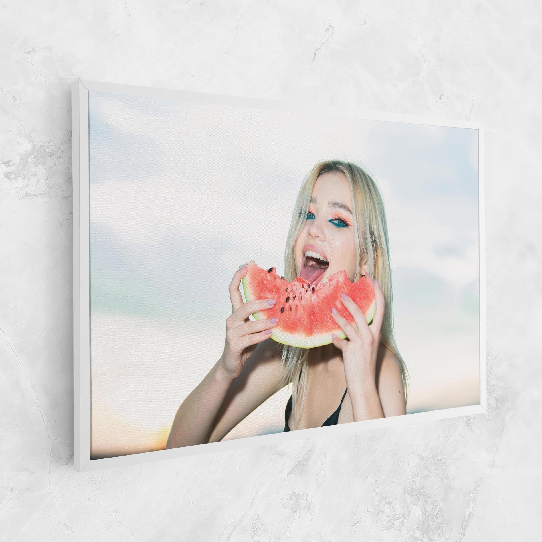 Vászonkép Eating Watermelon mockup 1