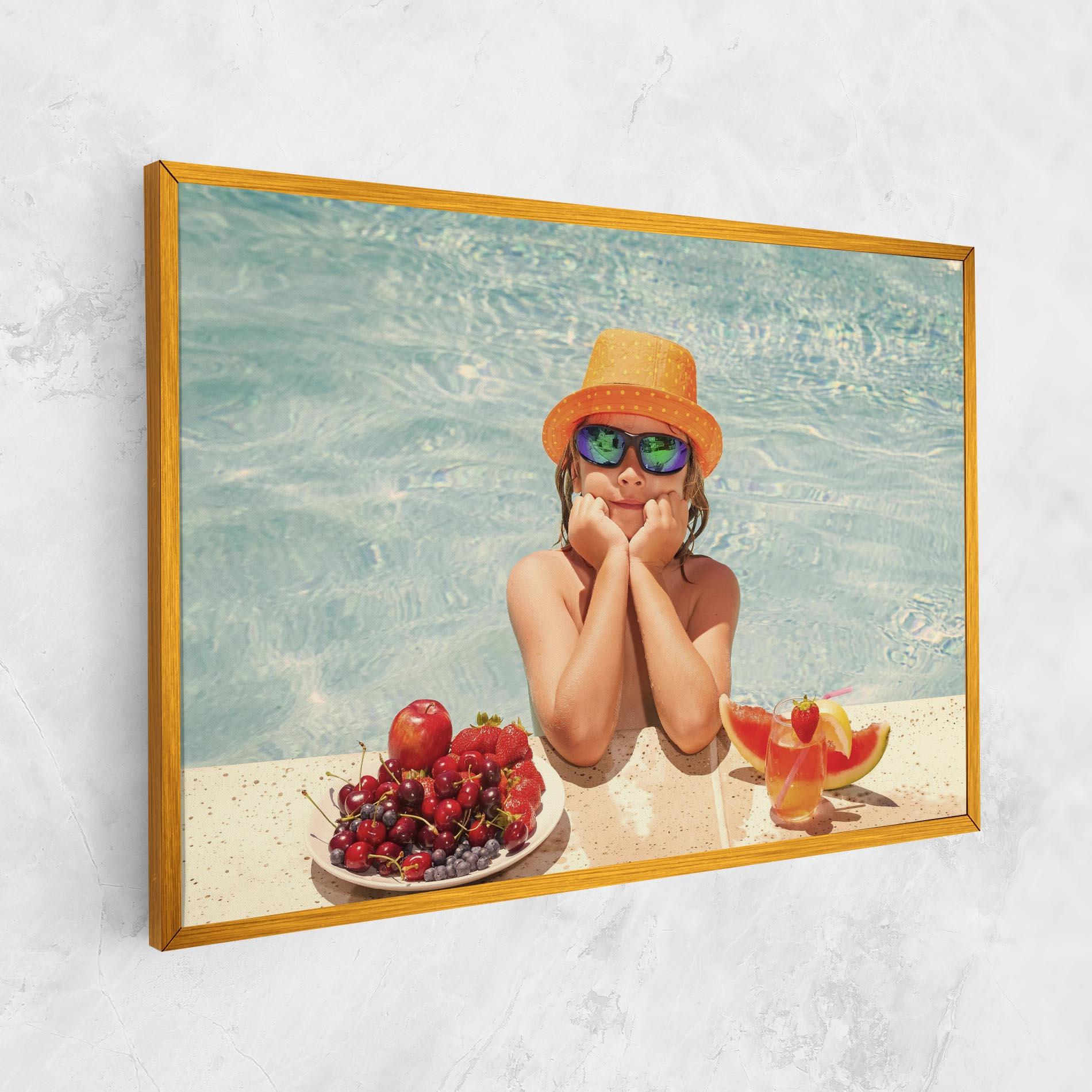 Vászonkép Child Swimming mockup 1