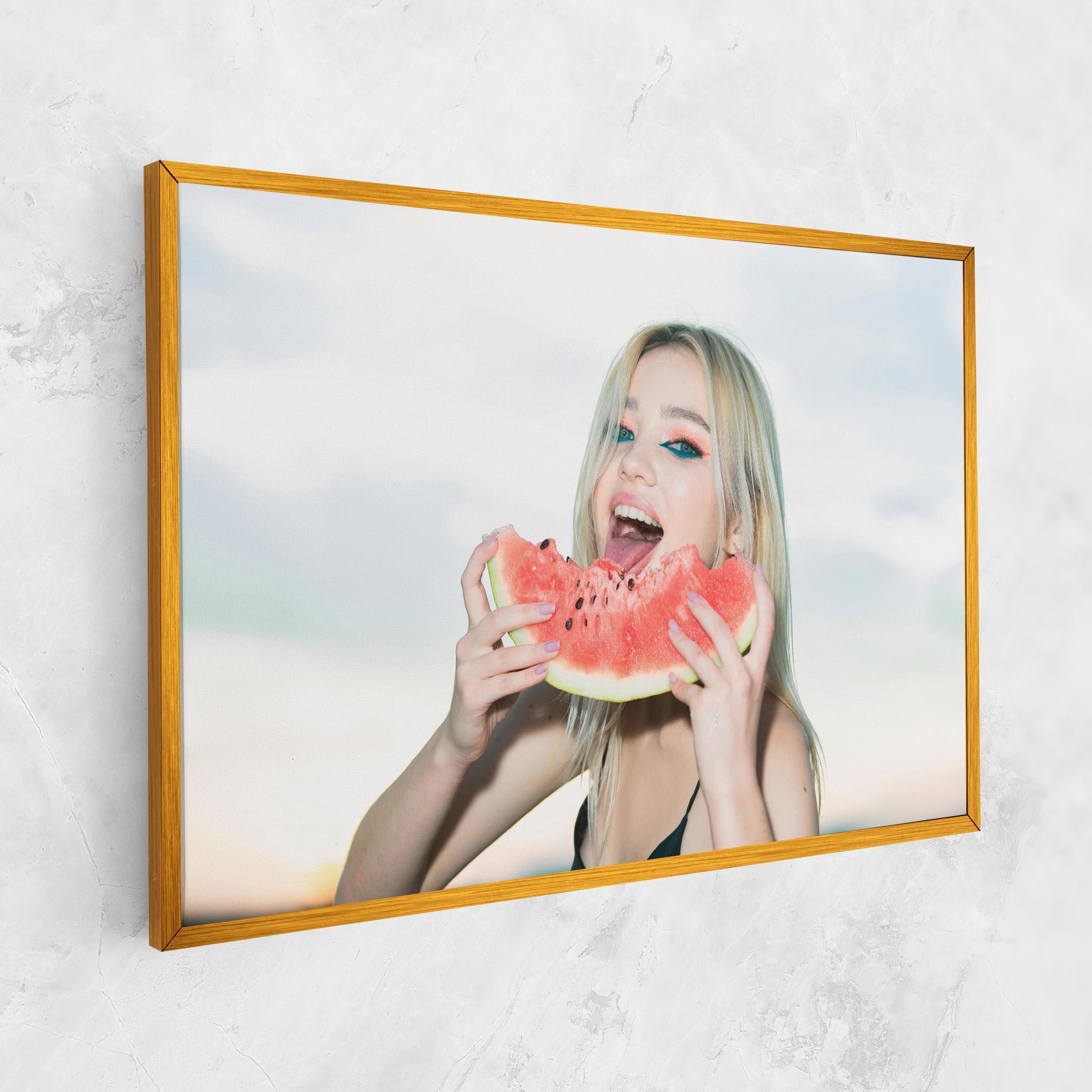 Vászonkép Eating Watermelon mockup 1