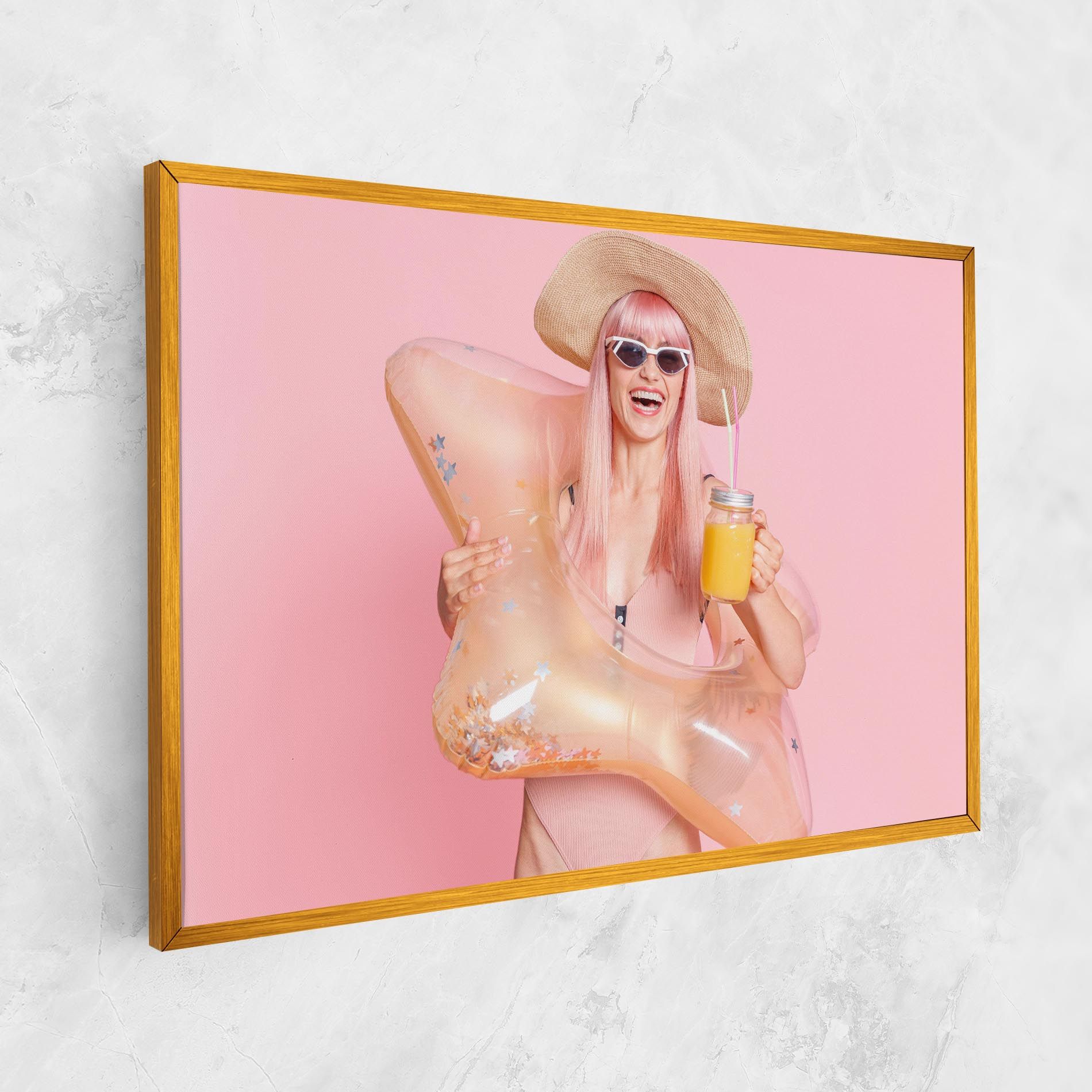 Joyful Pink Woman mockup 1