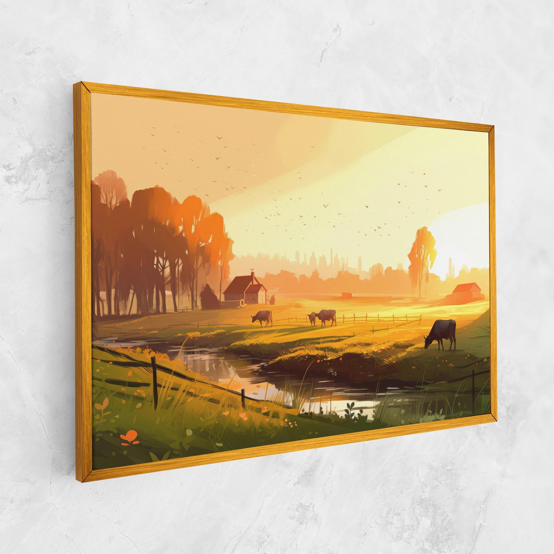 Vászonkép Sunlight Cows mockup 1