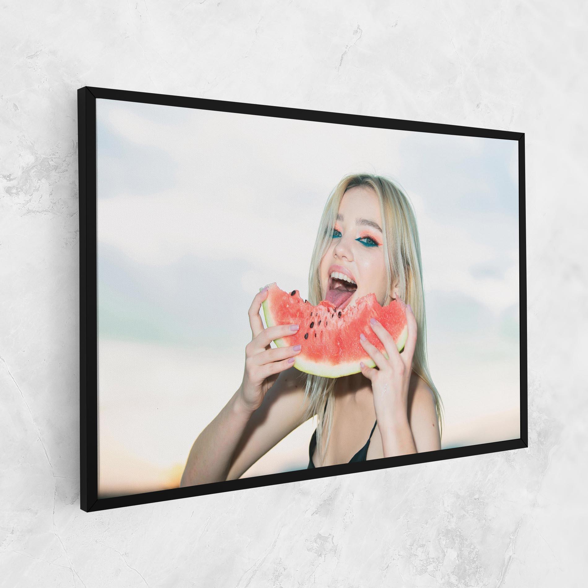 Vászonkép Eating Watermelon mockup 1